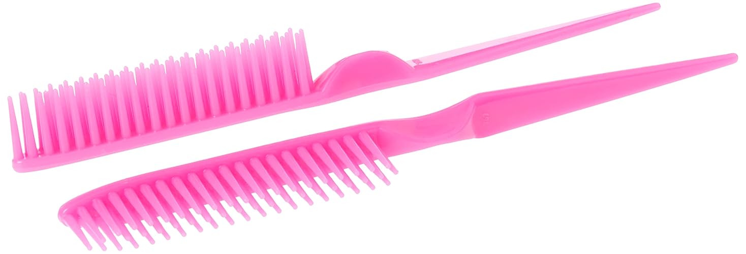 CocoBlack Naturals 3 Row Styling Comb For Detangling, Defining And Separating Curls (Pink)