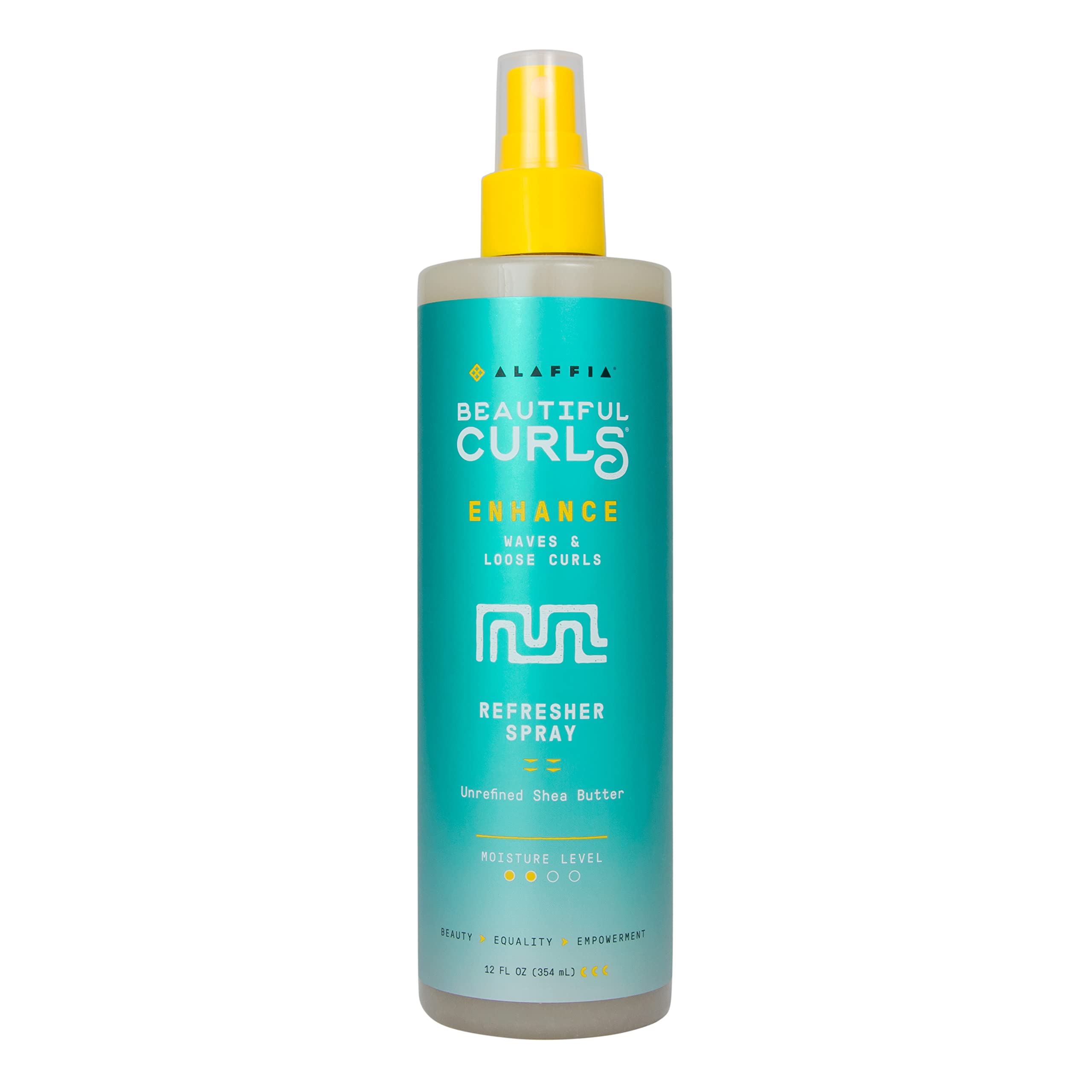 Alaffia Beautiful Curls Curl Enhance Refresher Spray, Wavy to Curly Hair Products, No Sulfates with Shea Butter & Essential Oils