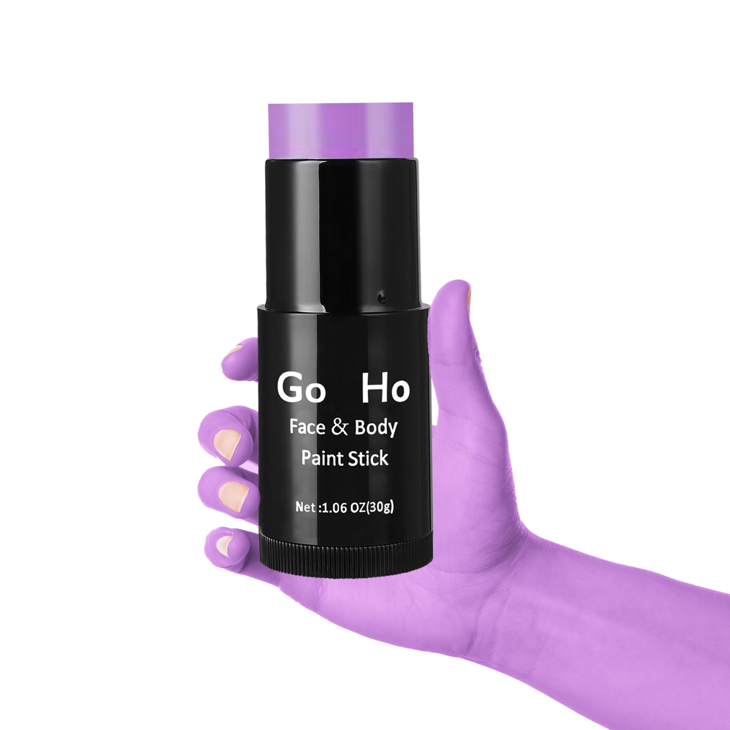 Go Ho Cream-Blendable Light Purple Face Paint Stick (1.06 Oz),Full-Coverage Pastel Purple Face Body Paint Stick For Adults Child