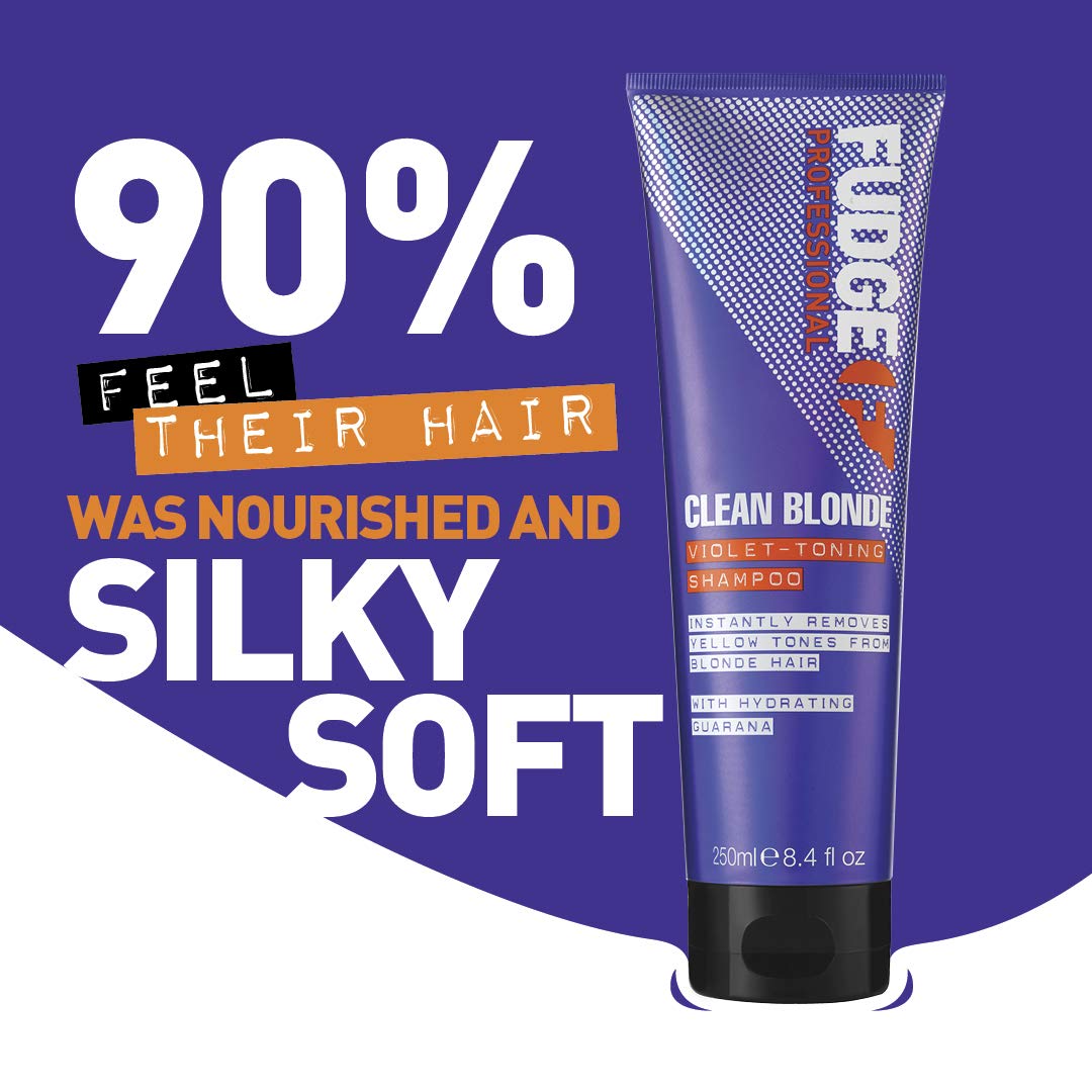 HATOLDLIY Fudge clean Blonde Violet-Toning Shampoo 84 oz, Black, (100104033)