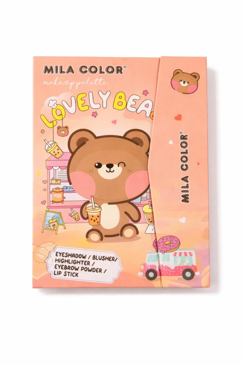 Teraabliss Lovely Bear Kids Makeup Palette Kit For Girls  Eyeshadow, Blusher, Highlighter, Eyebrow Powder & Lipstick Set  Cute