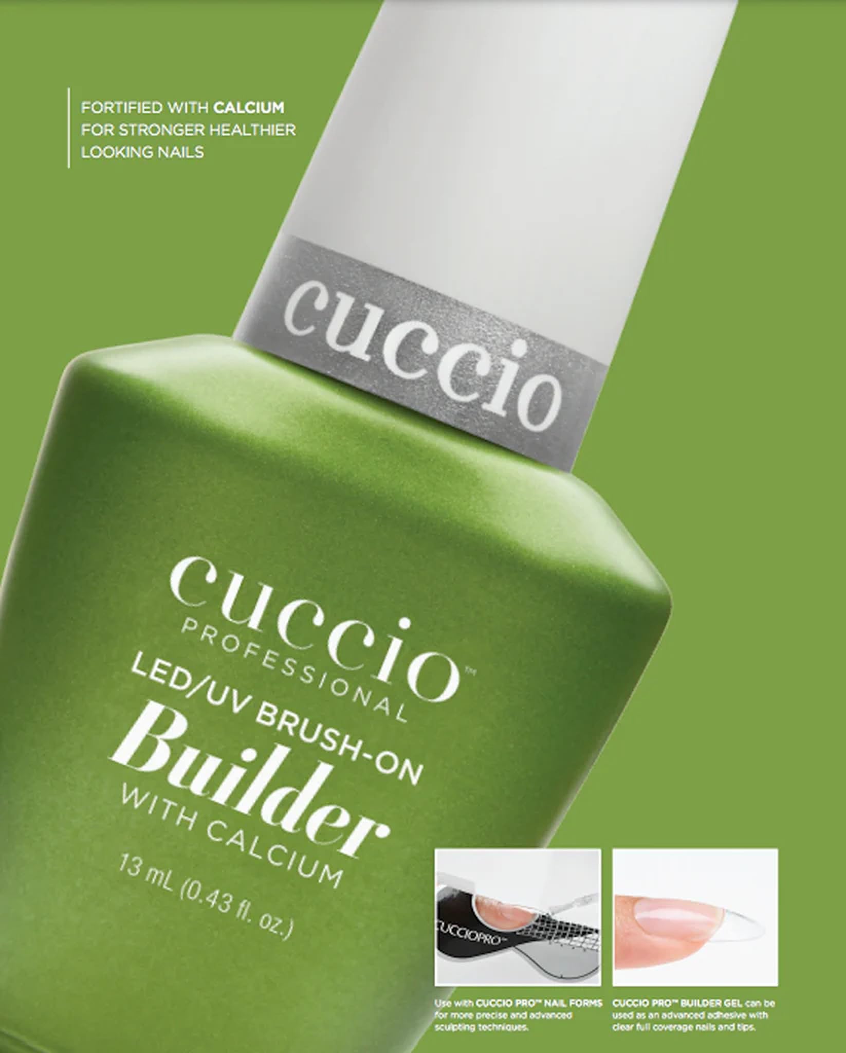 Cuccio Pro Brush-On Builder Gel With Calcium - Led And Uv Self-Levelling Lightweight Formula - Soak-Off Gel Product With Strengt