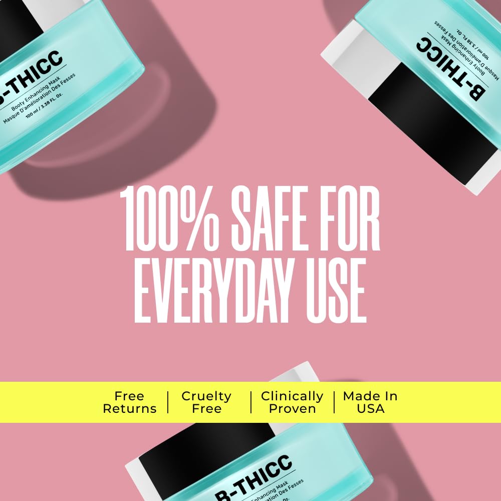 MALYS B-THICC Plumping Leave-On Butt Mask - Butt Cream Visibly Tightens Skin - Helps Enhance, Firm & Boost Your Behind