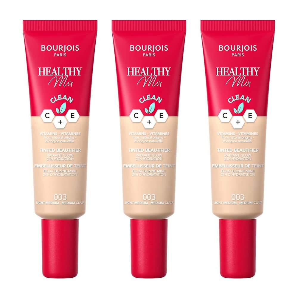 3 x Bourjois Paris Healthy Mix Tinted Beautifier 30ml  003 Light Medium