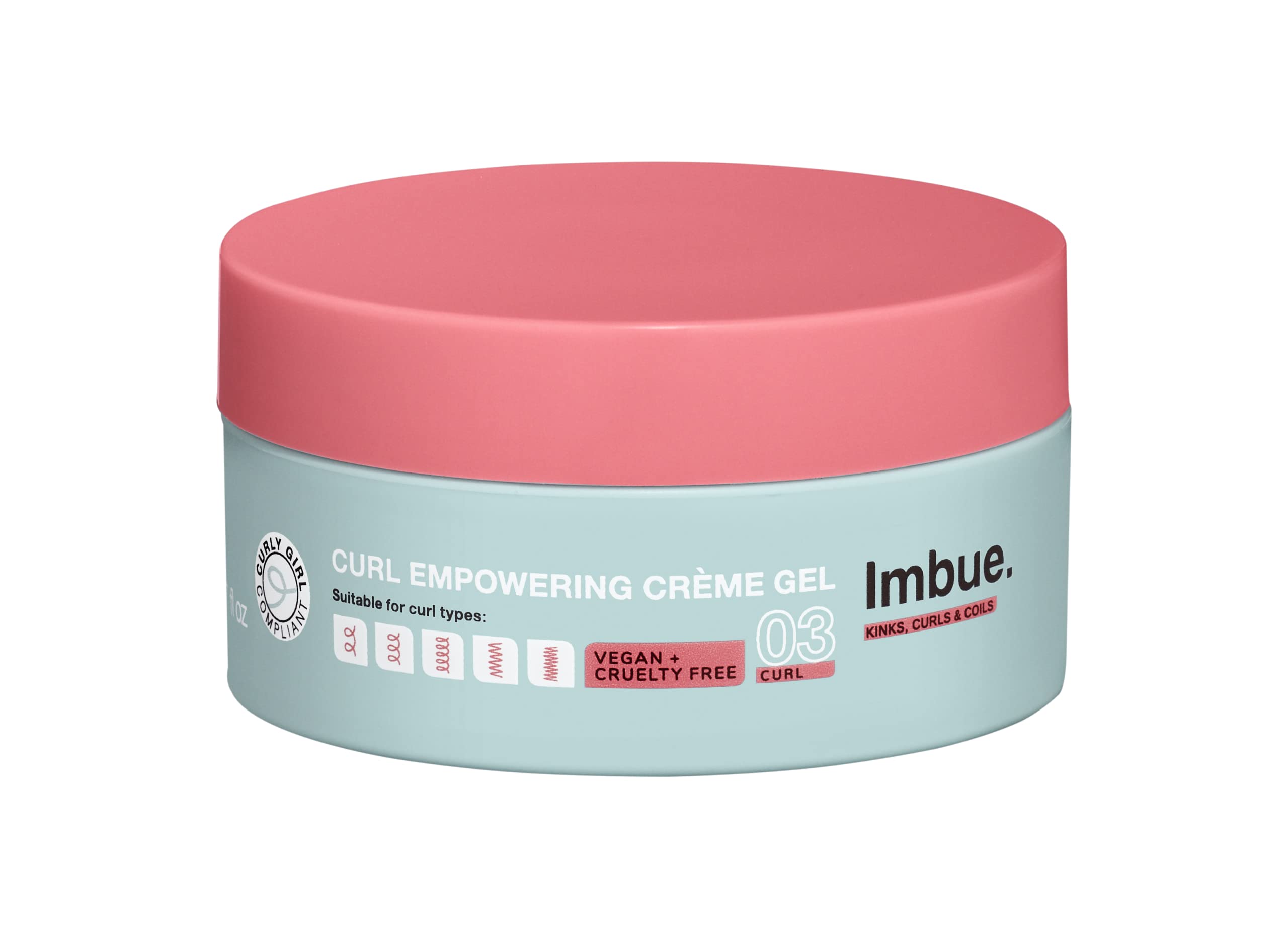 Imbue Curl Empowering Crme Gel 6.7 Fl Oz - Curl Styling Gel | Curly Girl Compliant + Vegan; Curl Cream For Curly Hair, Edge Cont