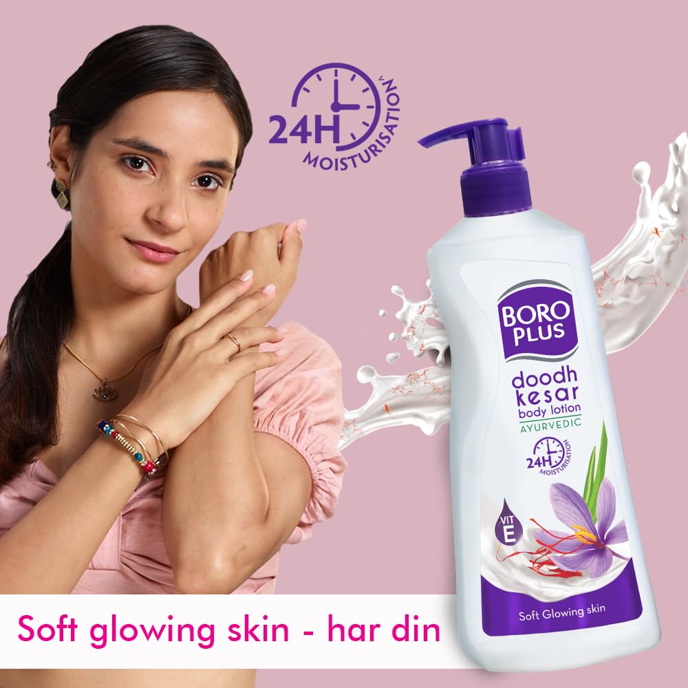 BOROPLUS Doodh Kesar Body Lotion, 400 Ml