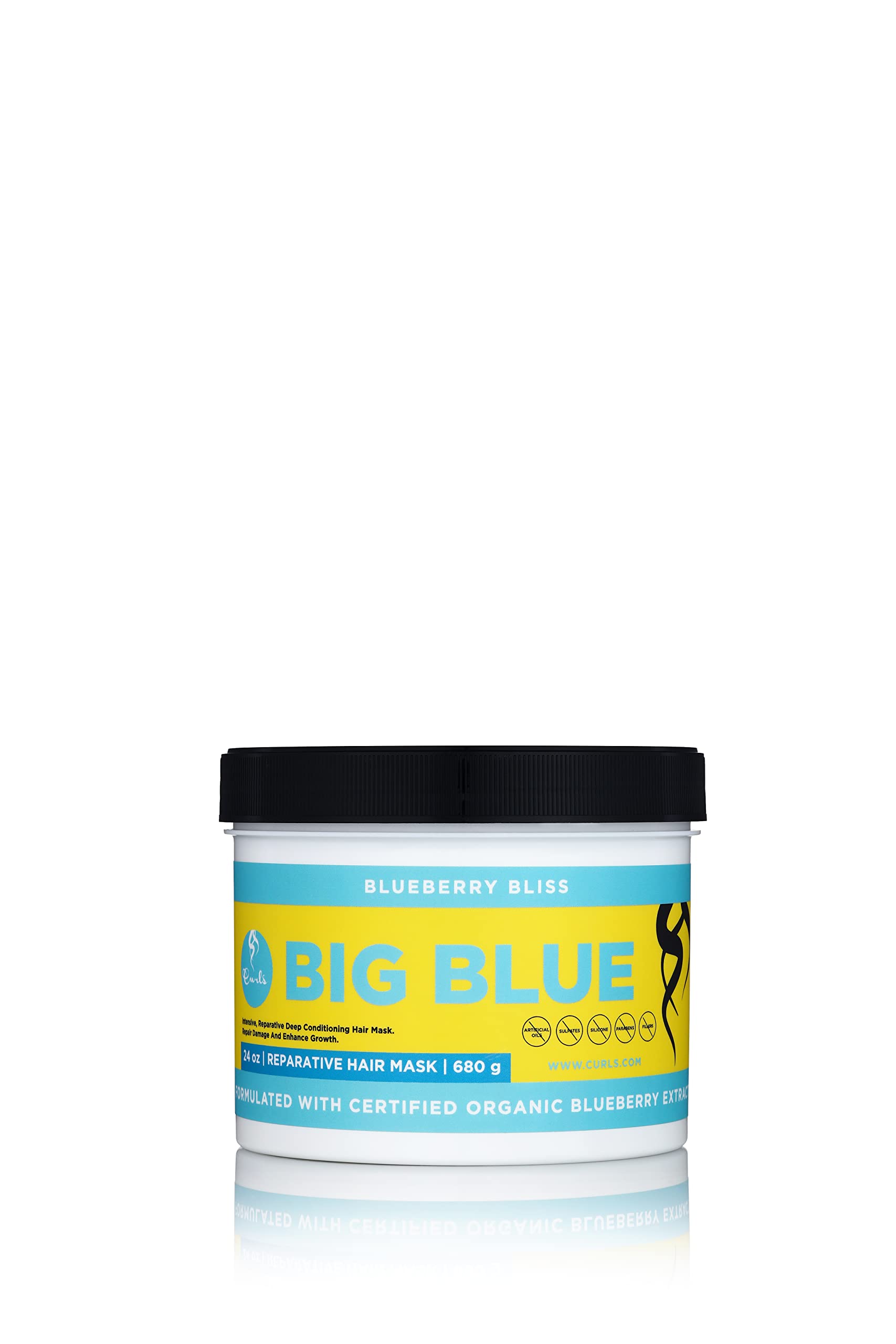Curls Blueberry Bliss Reparative Hair Mask - Deep Conditioning - Repair, Protect, Restore, and Grow Your Detangle and Moisturize