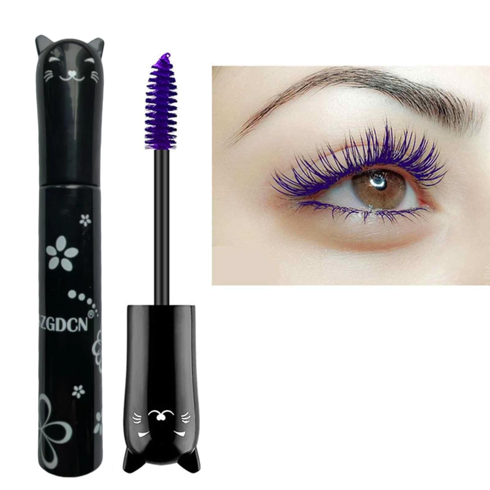 Lgszgdcn Purple Lashes Extensions Mascara Eyes Makeup Eyelash Serum Coloured Mascara Waterproof Fast Dry Eyelashes Curling Lengt