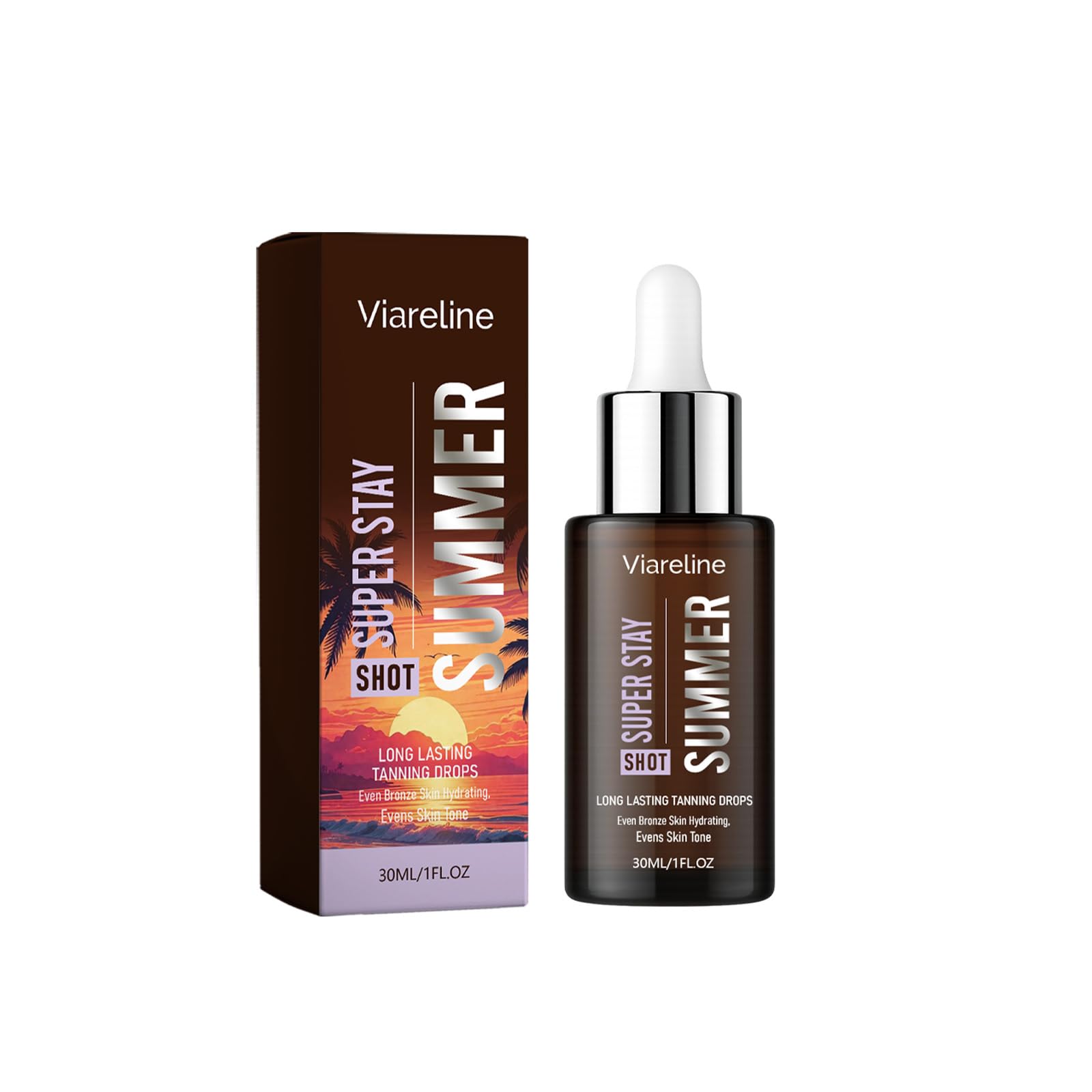 Viareline Super Stay Shot Summer Tanning Drops, 30 ml