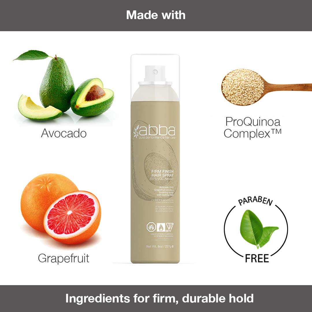 Abba Firm Finish Hair Spray, 8 Fl Oz