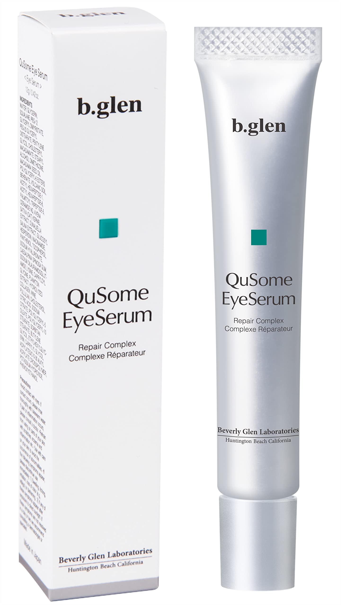 [[]b.glen QuSome Eye Serum (12g/0.42Oz.) Smooths Fine Wrinkles and Dry Skin Around The Eye Area. Moist yet Stretchy Textured wit