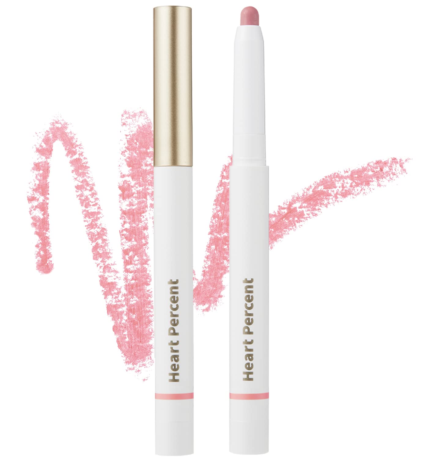 Heart Percent Dote On Mood Lip Pencil, Long-Lasting Creamy Lip Crayon Smooth Color Liner Retractable Lipstick Pencil 0.8G, #02.