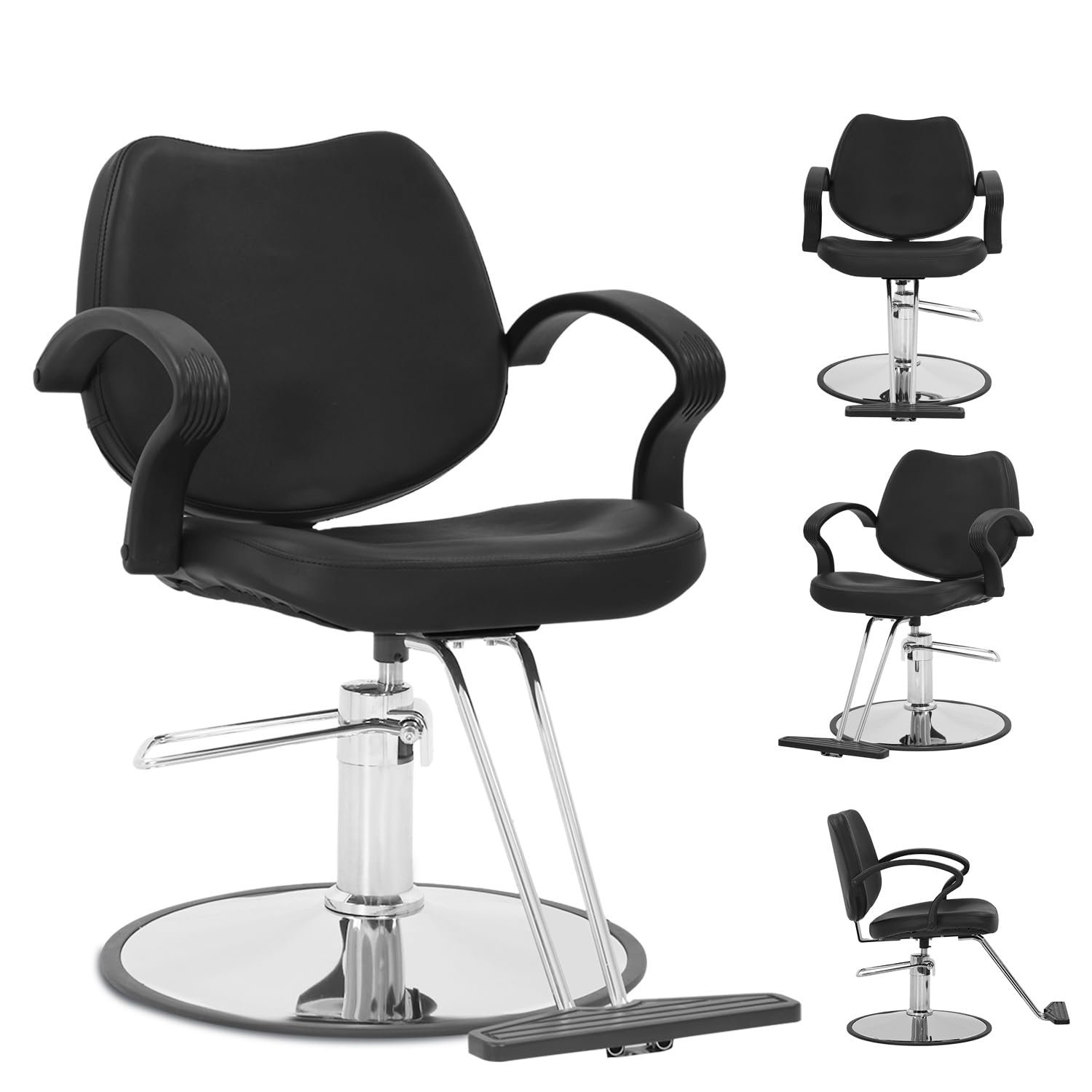 Ruesleag Barber Chair, Hair Salon Chair Styling Chair Heavy Duty Hydraulic Pump Hair Cutting Chair 360Swivel Ergonomic Salon Cha