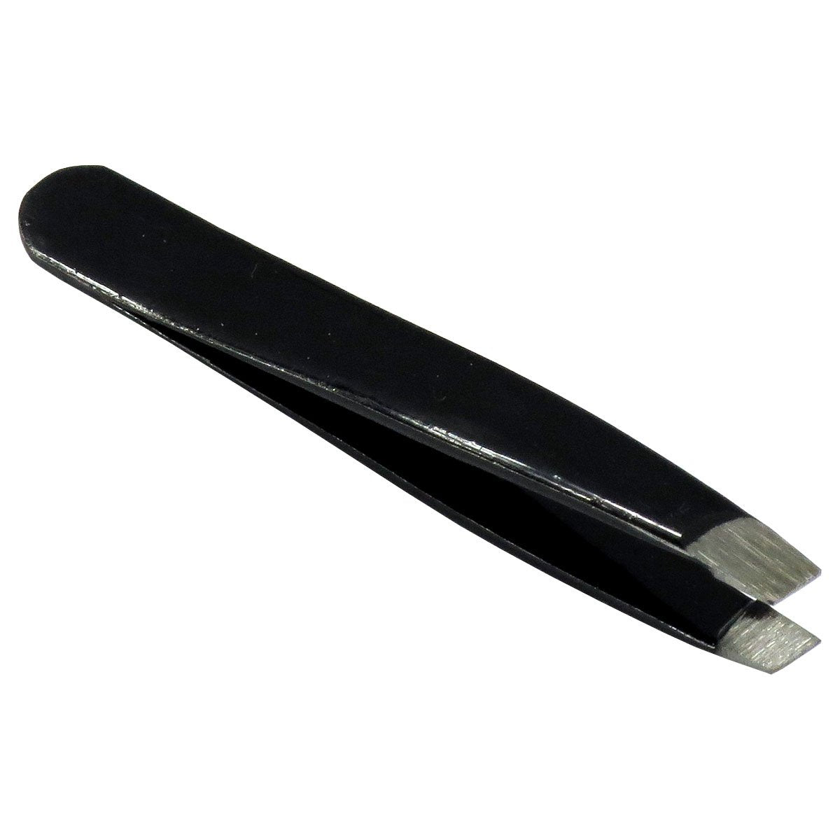 HTS 172M5 2 Black Mini Slanted Travel Eyebrow Tweezers