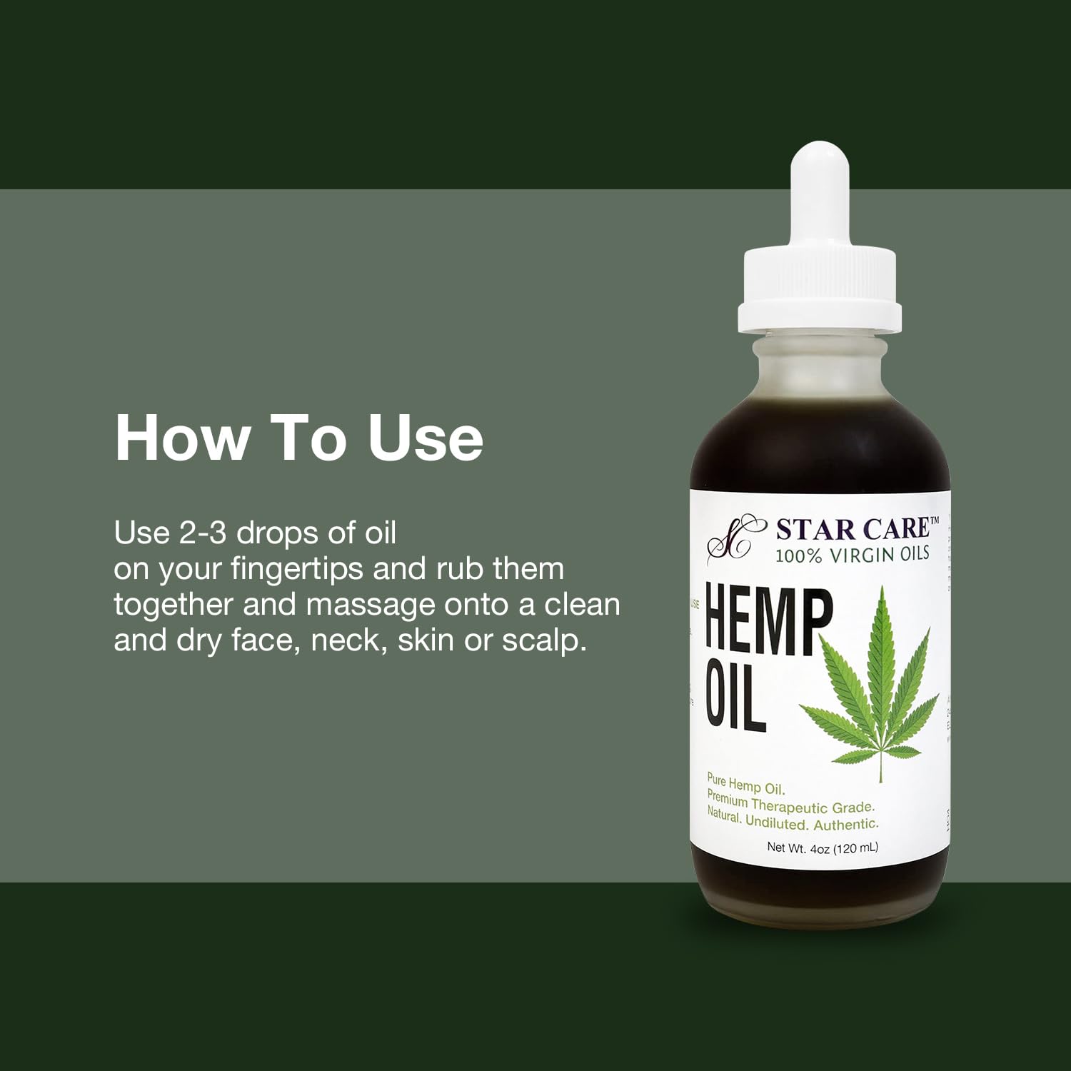 STAR CARE 100% Virgin Oil 4oz (Hemp)