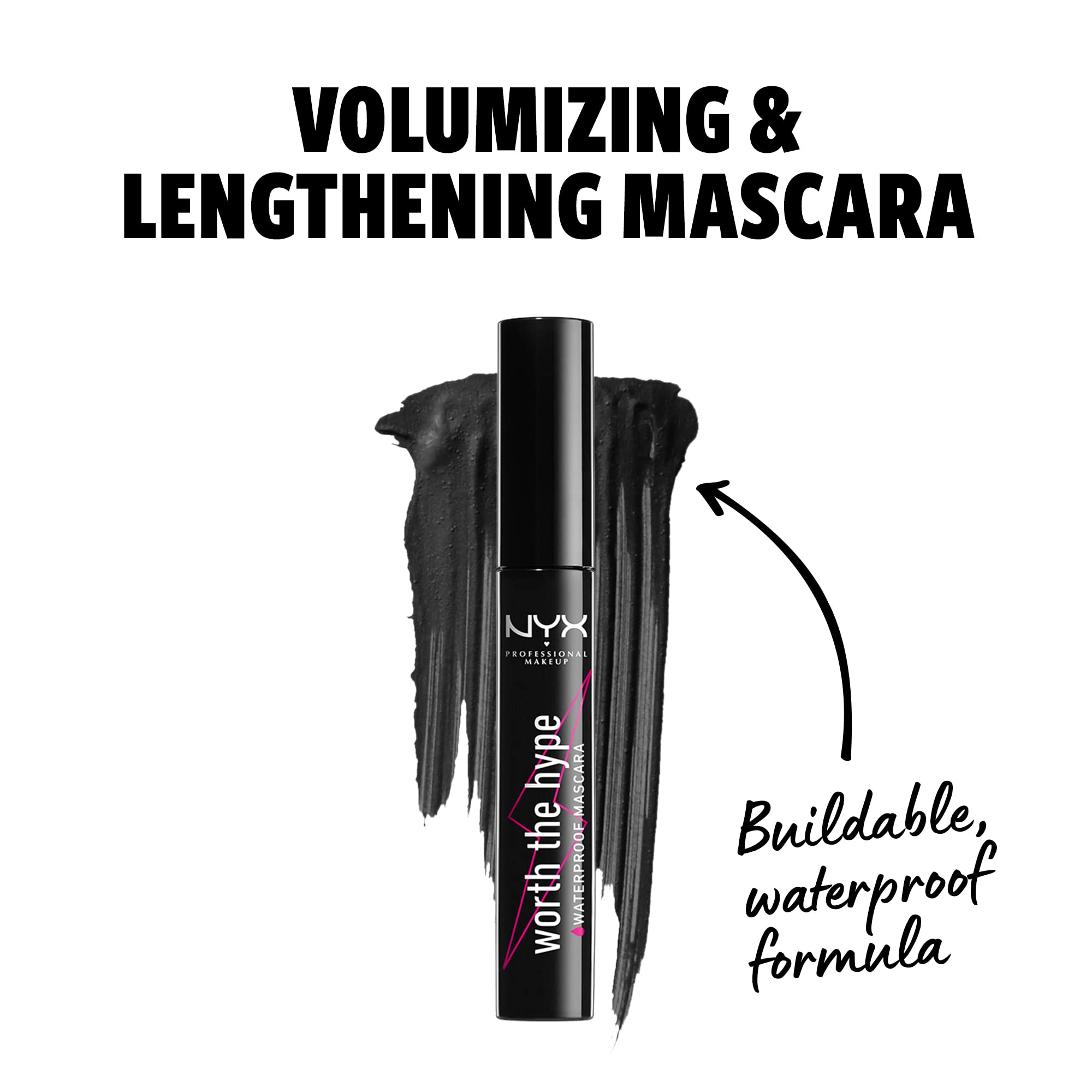 Nyx Professional Makeup Worth The Hype Waterproof Mascara - Black