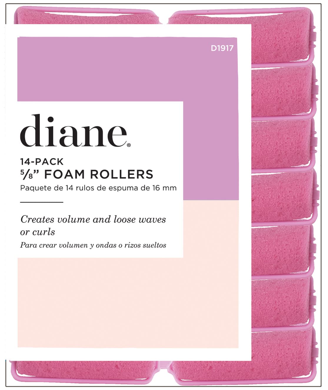 Diane Foam Rollers, Pink, 5/8