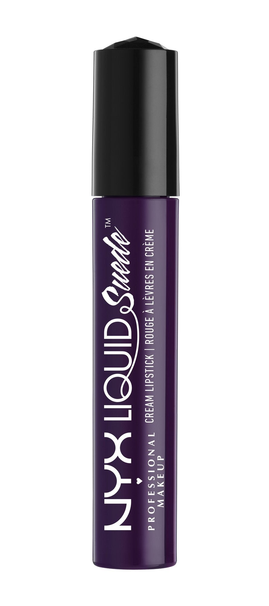 NYX PROFESSIONAL MAKEUP Liquid Suede Cream Lipstick - 0.13 Fl Oz - Deep Dark Purple - Model LSCL20