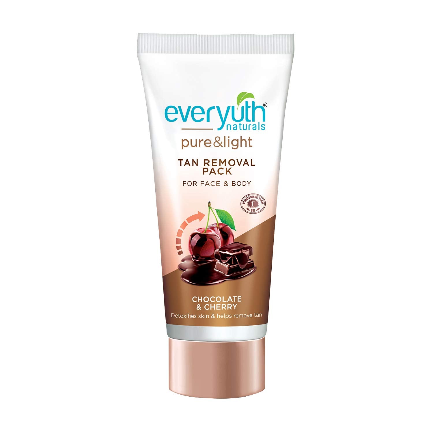 Everyuth Naturals Pure & Light Tan Removal Face Pack  Chocolate & Cherry, 50G Tube