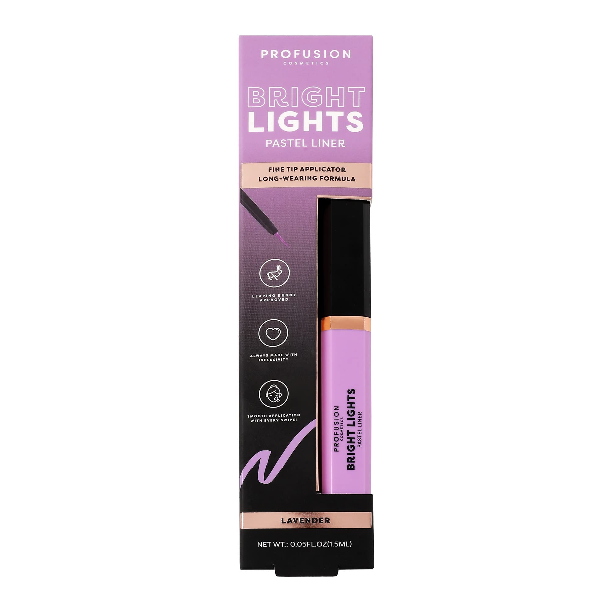 Profusion Cosmetics Bright Lights Neon & Pastel Graphic Liners, Lavender