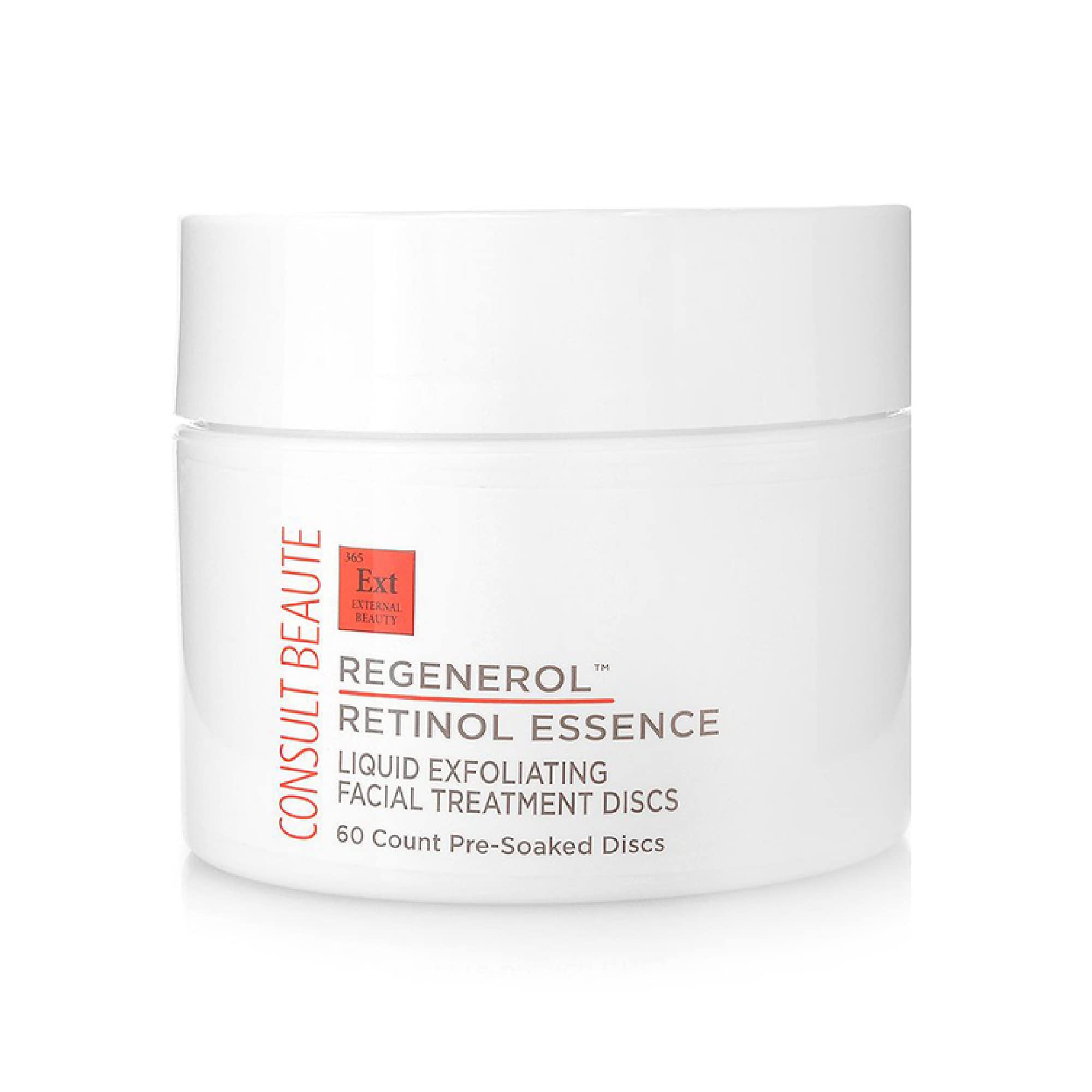 Consult Beaute  Regenerol  Retinol Exfoliating Facial Treatment Discs  Micro Eexfoliation for Face  Smoother Skin  60 Dispo