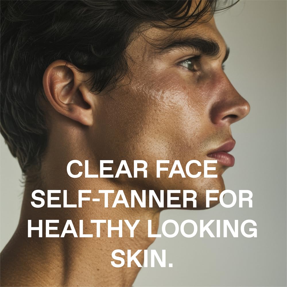 Enhanse Jet Set Face Clear Self Tanner Spray For Men, Hyaluronic Acid Face Mist, Hydrating Watermelon Extract, Gradual, Mess & S