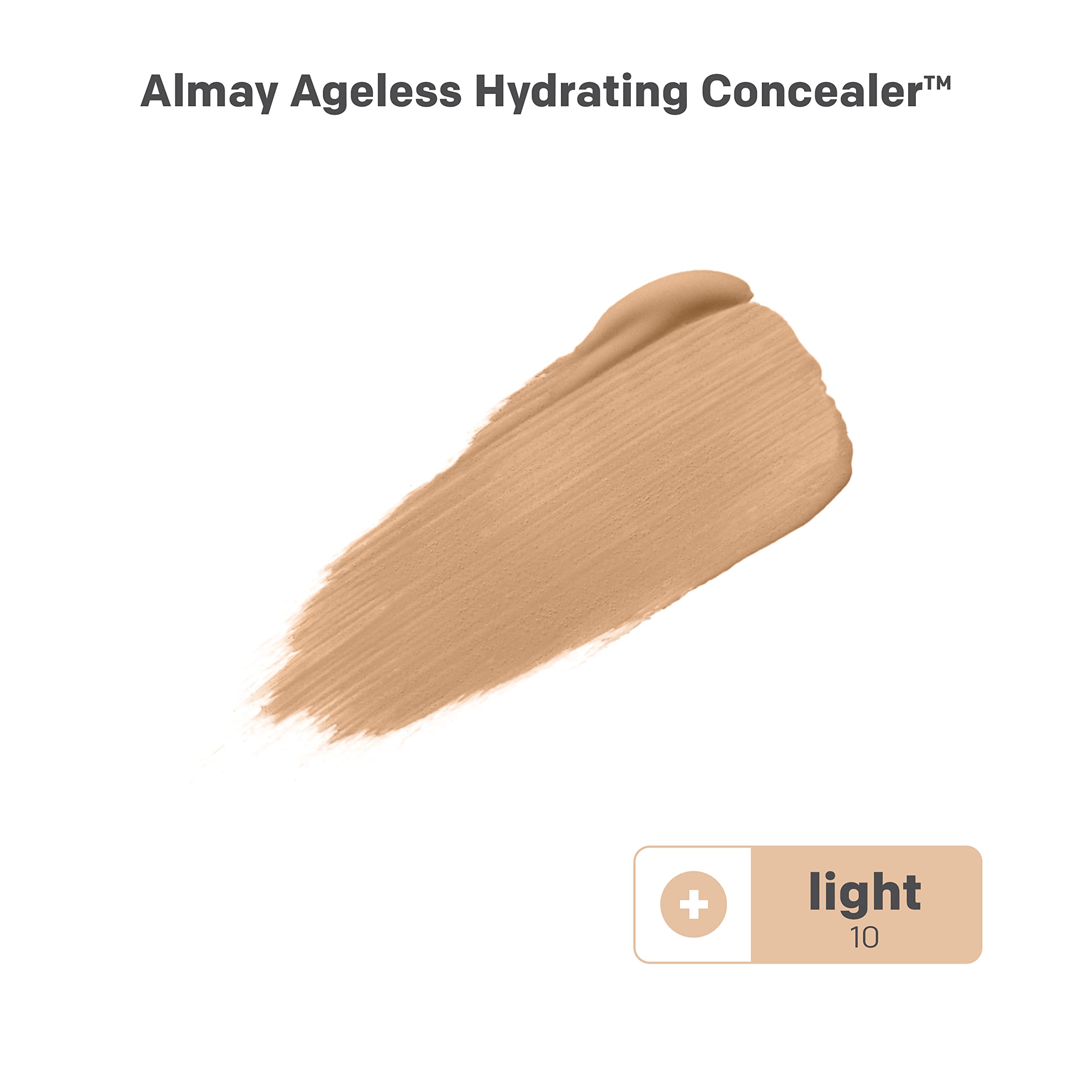 Almay Anti-Aging Concealer, Face Makeup with Hyaluronic Acid, Niacinamide, Vitamin C & E, Hypoallergenic-Fragrance Free, 010 Lig