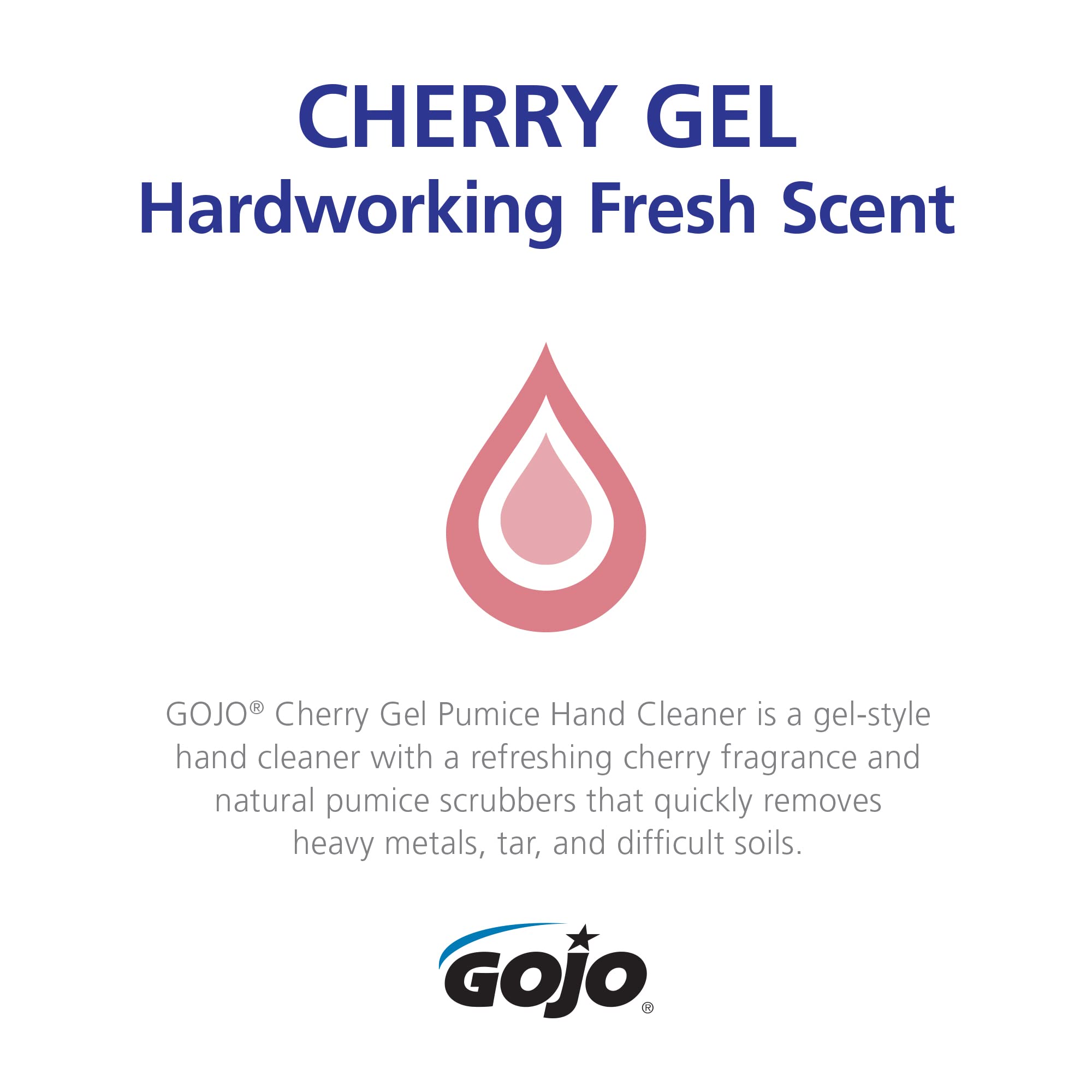 Gojo Cherry Gel Pumice Hand Cleaner, Cherry Fragrance, 1 Gallon Hand Cleaner With Pumice In Pump Bottle (Pack Of 1) - 2358-02