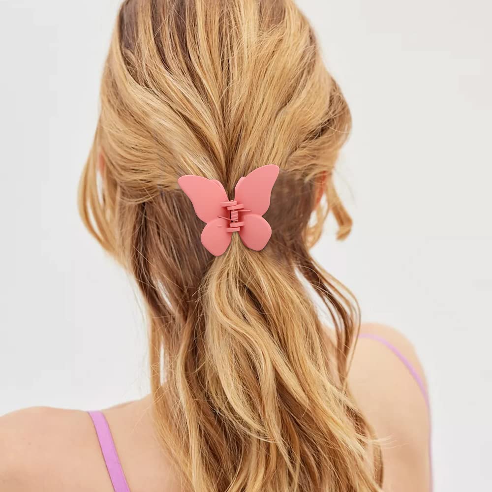 Atoden Butterfly Clips For Thick, Long Or Thin Hair - 4Pcs Nonslip Large Matte Claw Clips And Jaw Clips For Women'S Hair Accesso