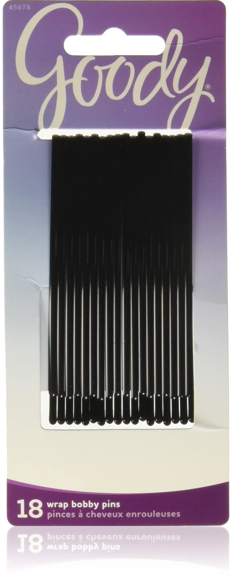 Goody Mosaic Curved Bobby Pins, Black, X-Large, 18 Count