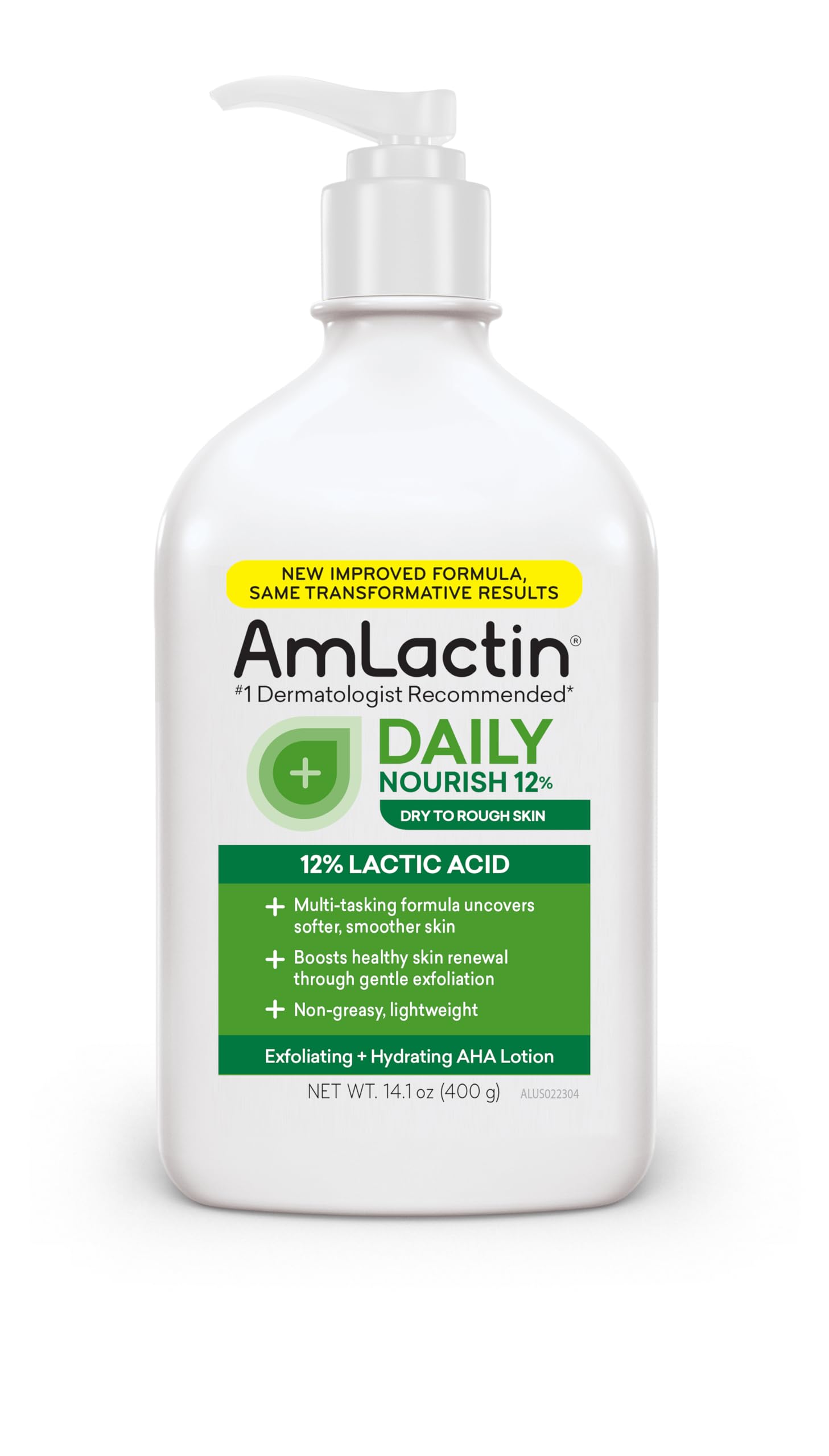 Amlactin Daily Moisturizing Body Lotion, Moisturizing Lotion For Dry Skin To Help Soften And Smooth - 14.1 Oz Pump Bottle (Packa