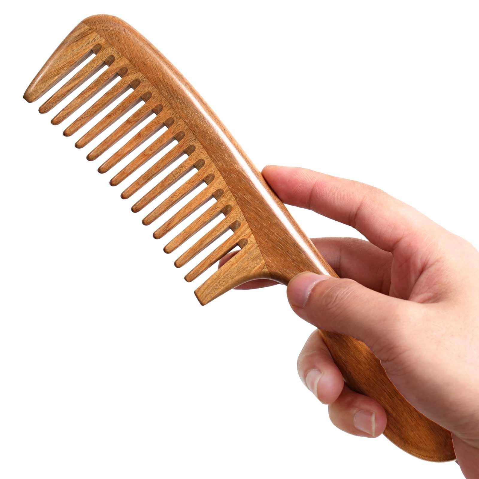 Moreinday Wide Tooth Wooden Comb, Wooden Wide Tooth Comb for Hair