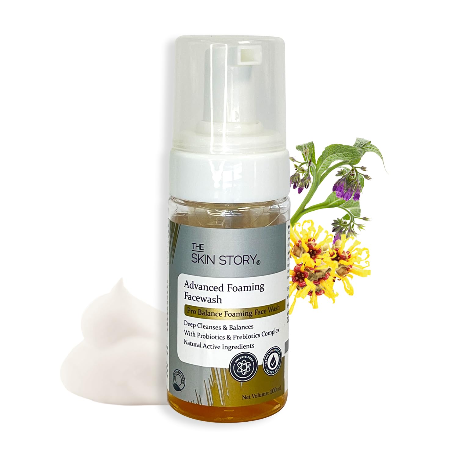 The Skin Story Advanced Foaming Face Wash For Pimple Control, Acne With Prebiotic & Probiotic Complex, Paraben & Sulphate Free, 
