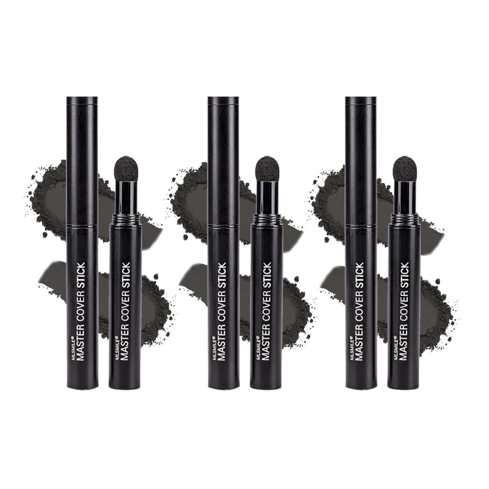 MLSMILE Hairline powder,Root touch up hair color,Gray hair cover up, Black