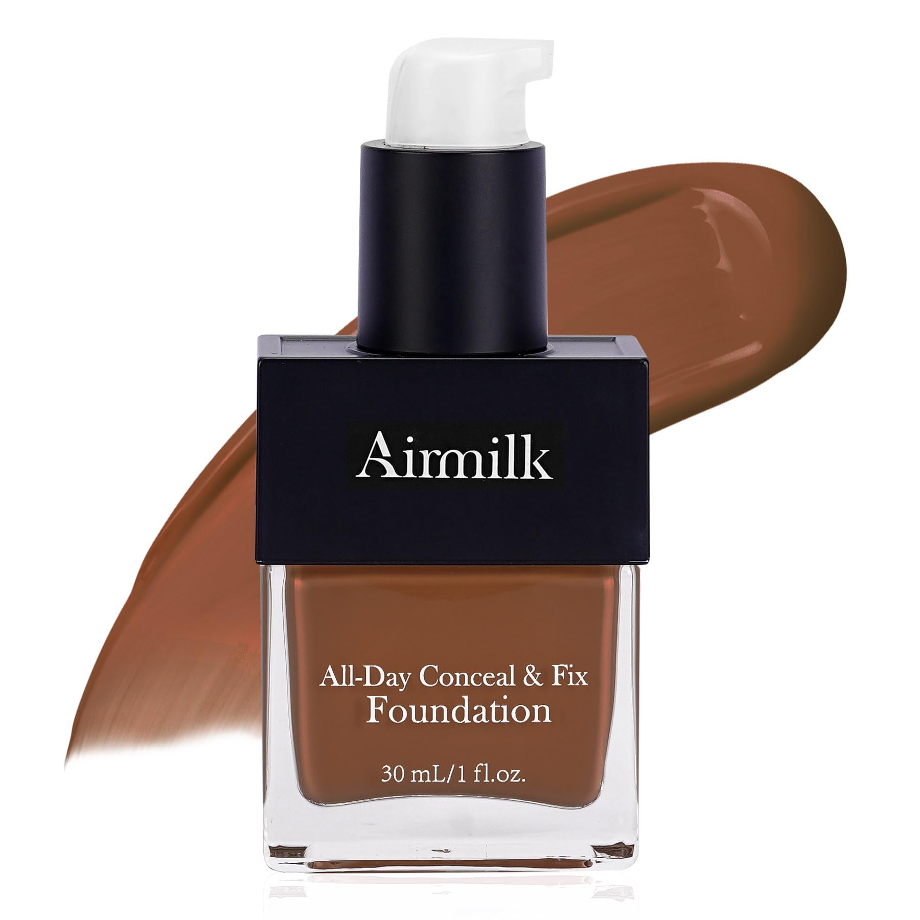 Airmilk Foundation Makeup,30ml with Makeup Sponge Puff (DEEP COOL)
