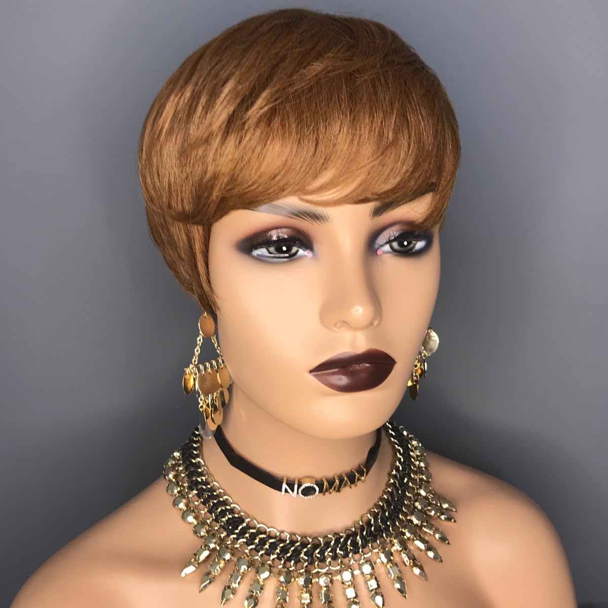 Hotkis 100% Human Hair Short Pixie Cut Wig For Black Women Pixie Wigs Human Hair Short Human Hair Wigs For Black Women Short Pix