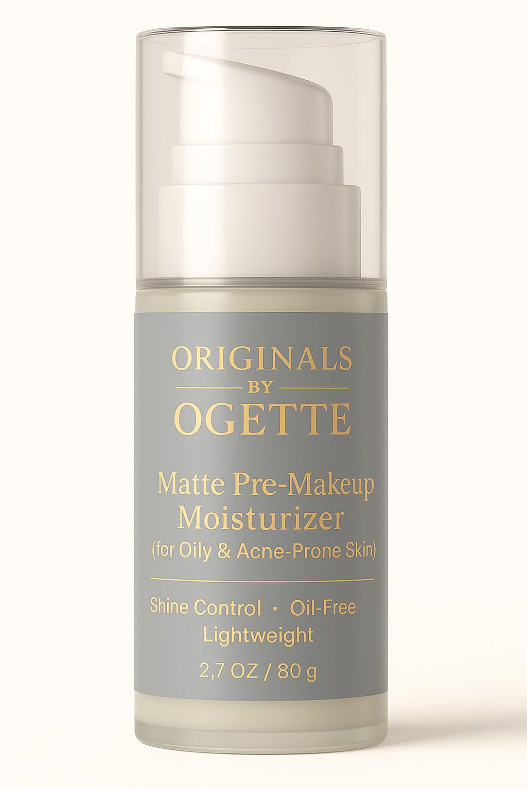 Originals by Ogette Matte PreMakeup Moisturizer, OilFree Lightweight Formula for Oily & AcneProne Skin, Shine Control, 2.7 oz