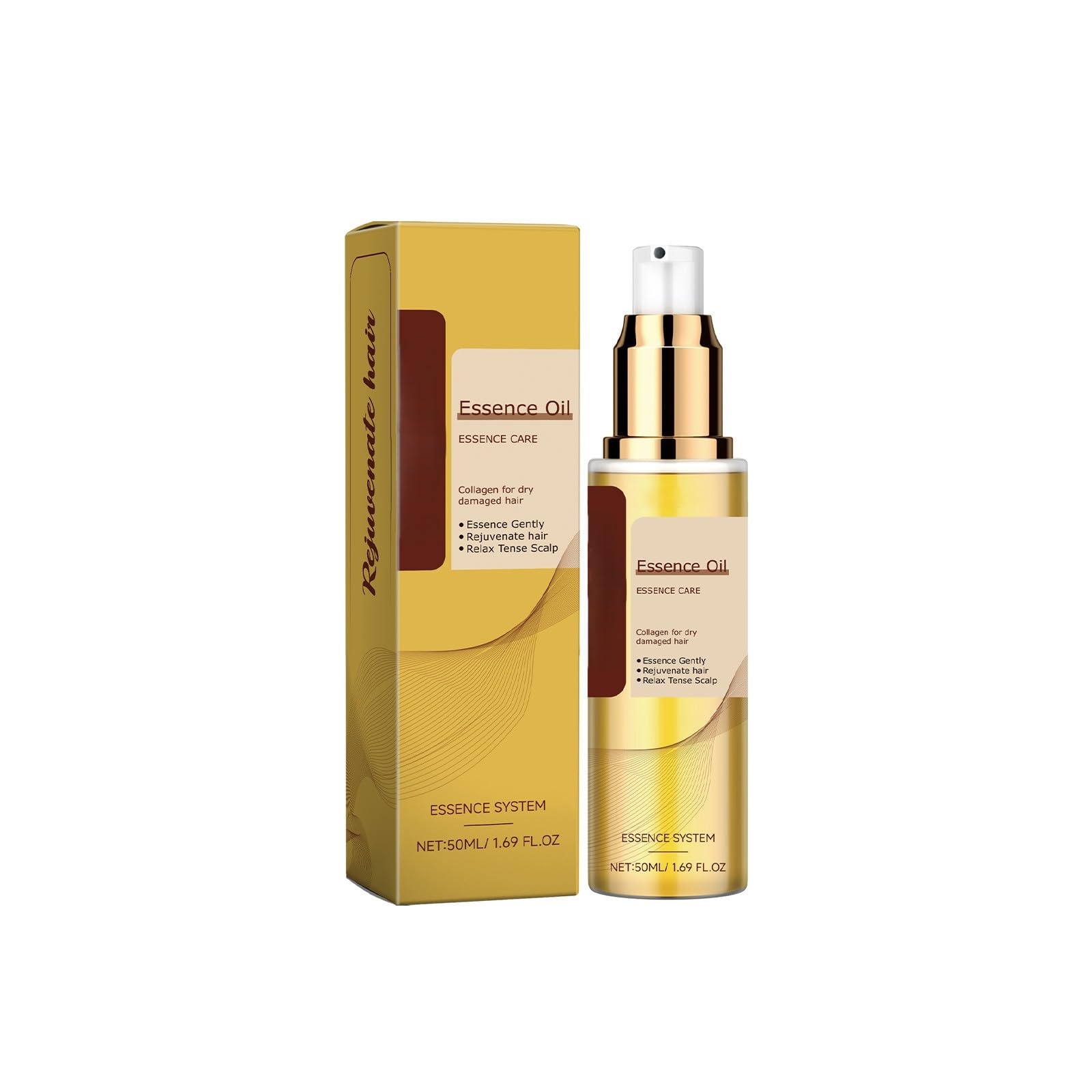 Herbs Wealth Hair Care Essence Oil with Argan Oil & Collagen, Lightweight Nourishing Hair & Scalp Treatment, Moisturizing Anti