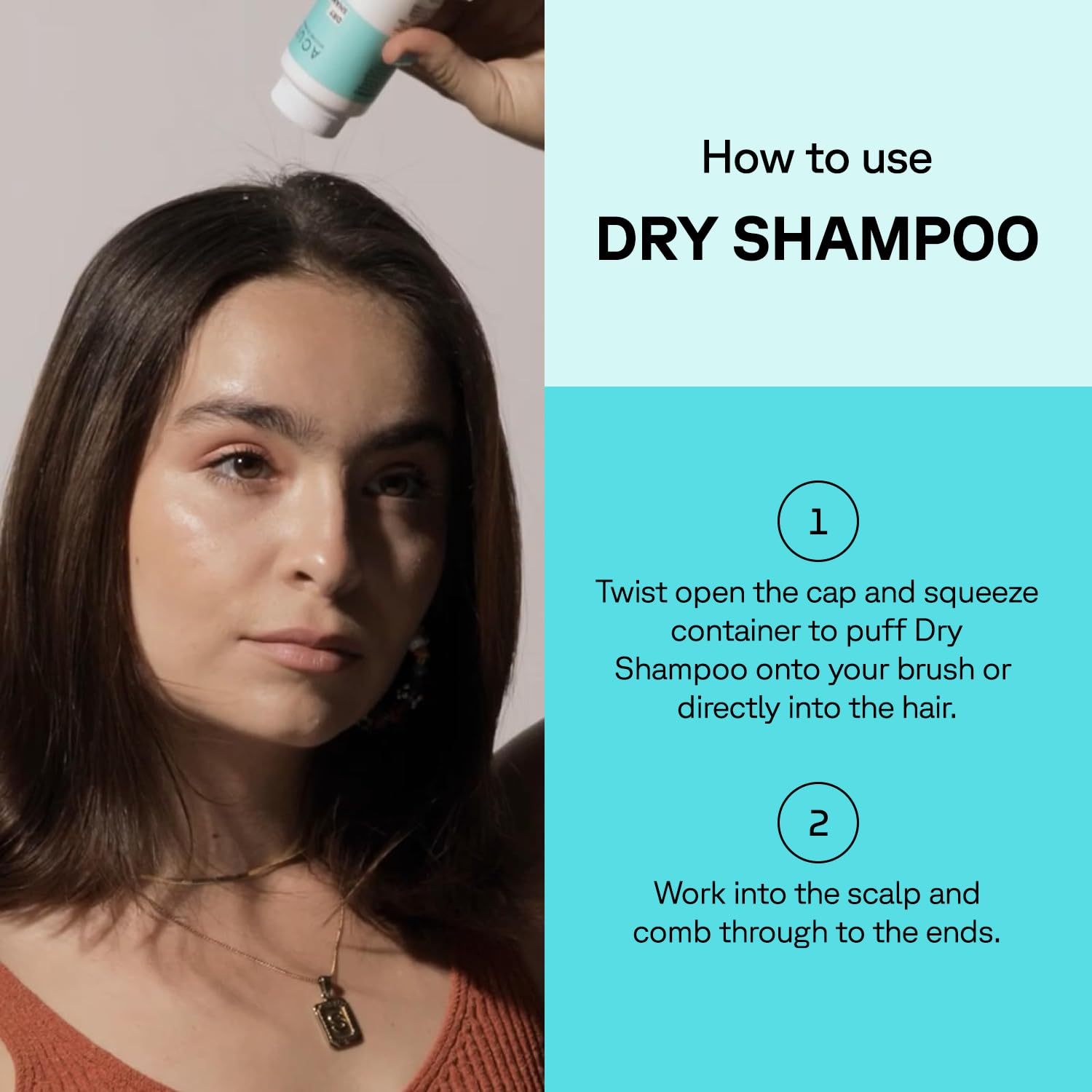 Acure Dry Shampoo - Brunette To Dark Hair | 100% Vegan | Certified Organic | Performance Driven Hair Care | Cocoa & Rosemary - A