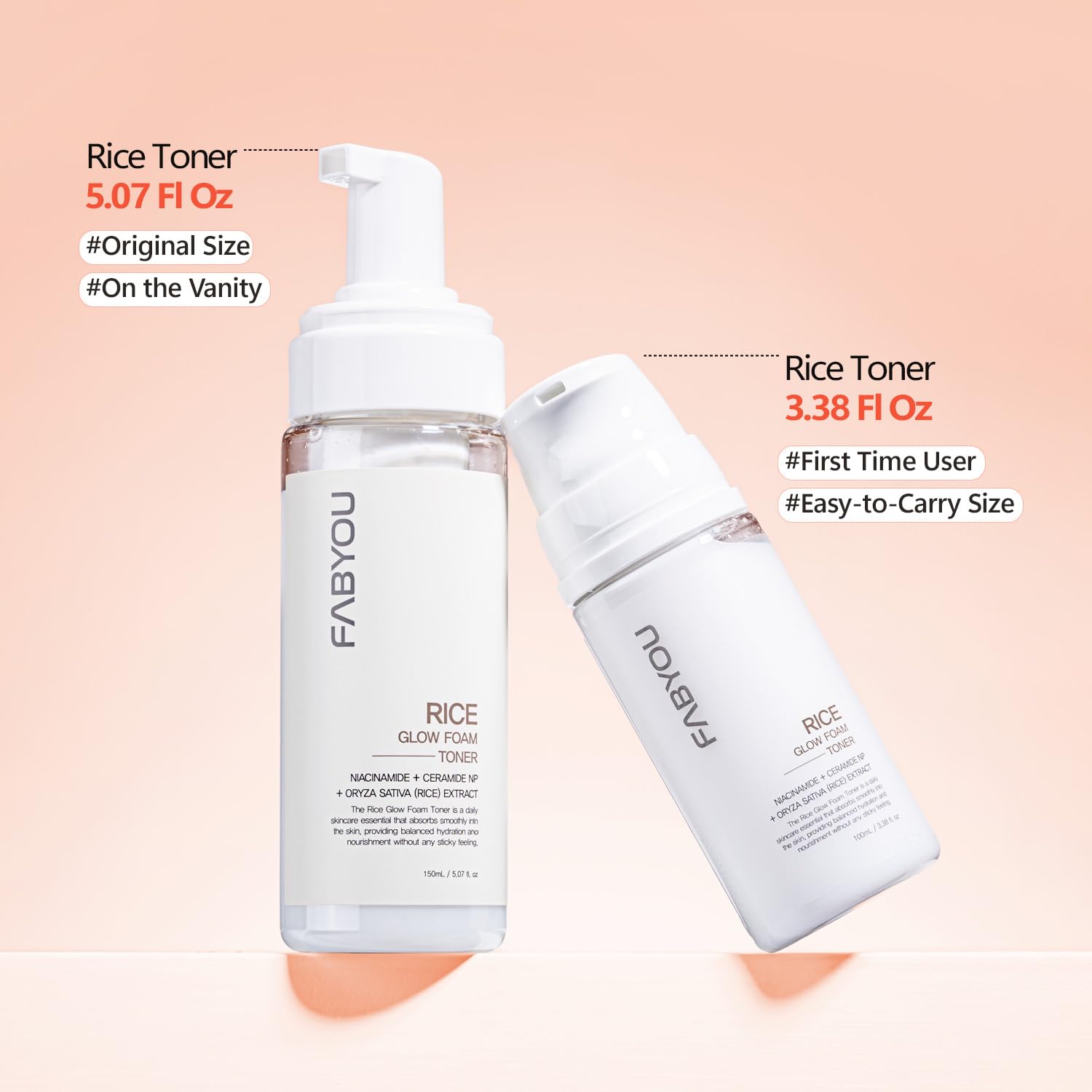 Rice Glow Bubble Toner 3.38 fl oz - Hydrating Milky Toner for Sensitive and Dry Skin, with Niacinamide and Rice Extract to Suppo