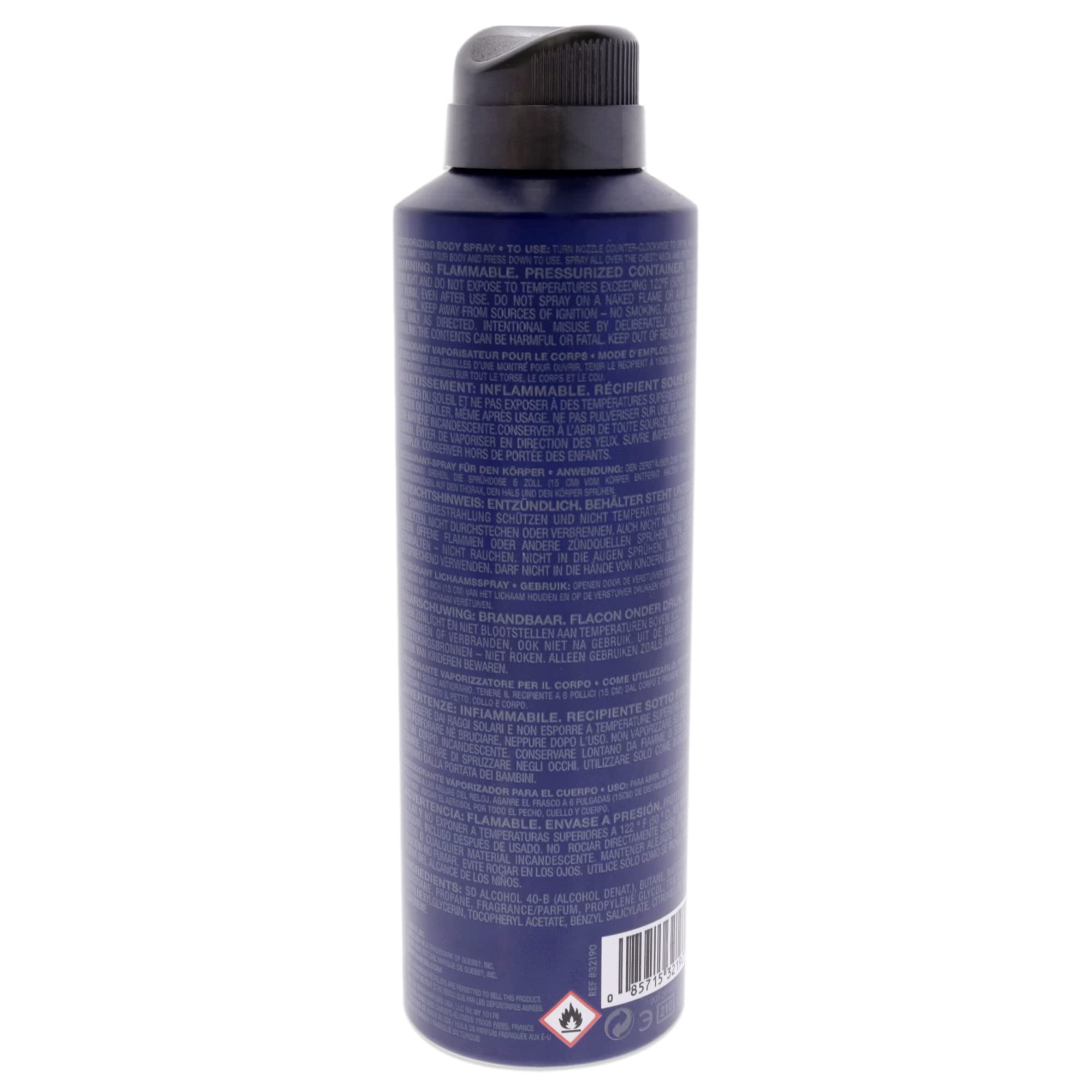 Guess Factory 1981 Indigo Men Body Spray 6 Oz,Gesblm009