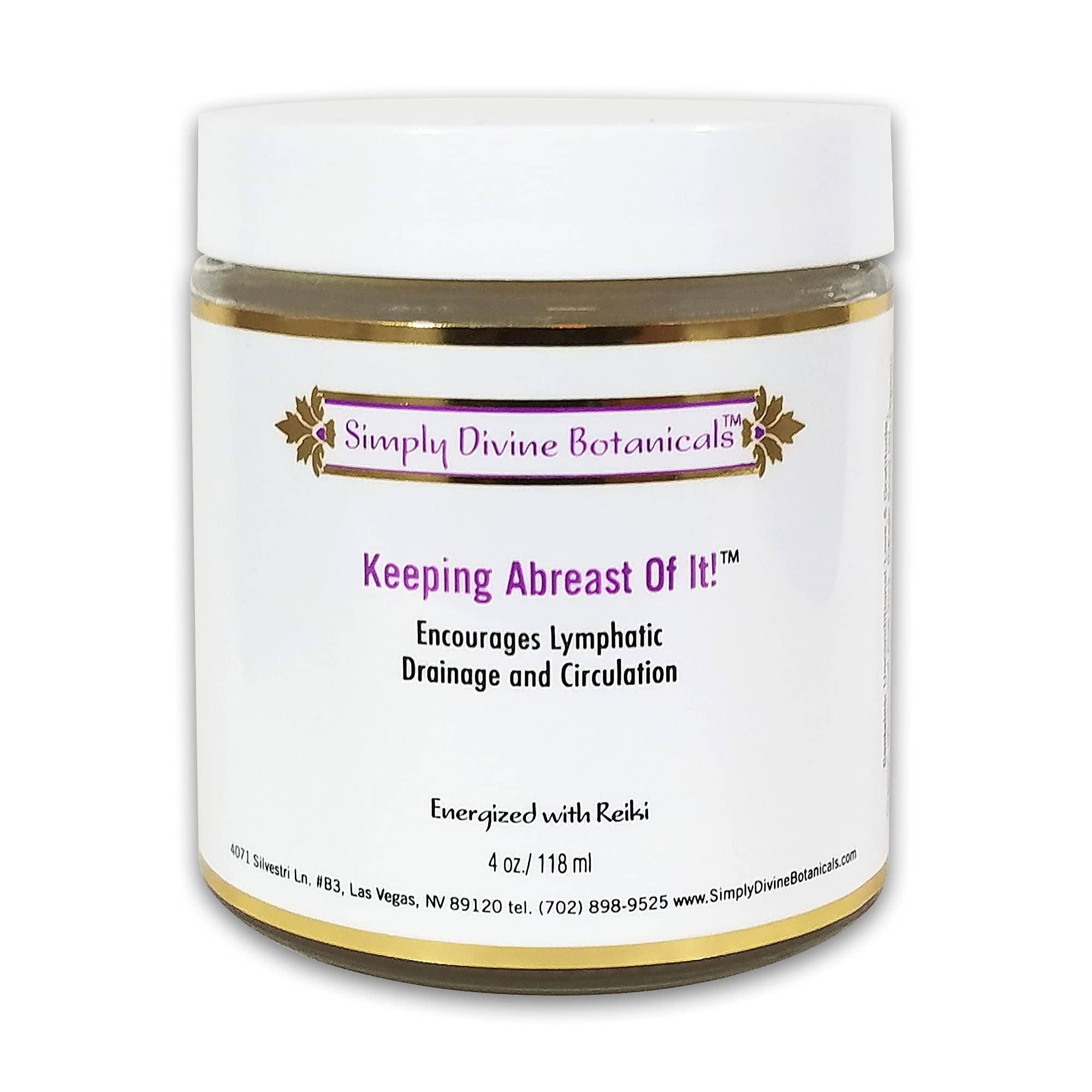Simply Divine Botanicals Keeping Abreast of It - Natural and Organic Body Cream to Encourage Circulation and Deeply Moisturize f