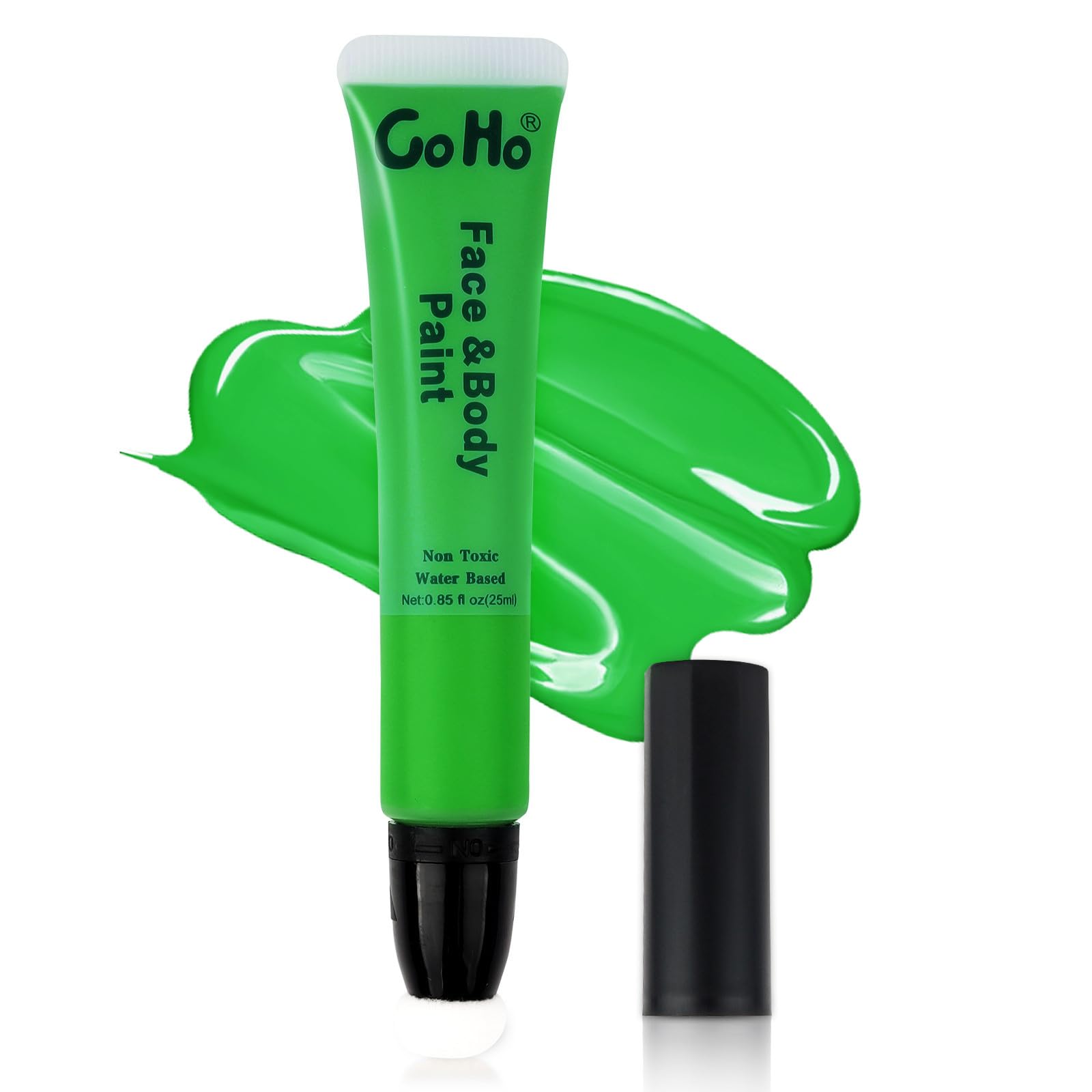 Go Ho Amazon Green Face Paint Stick(0.85Oz),St Patricks Day Accessories,Water Based Cream Green Body Paint Washable,Covers Oil-F