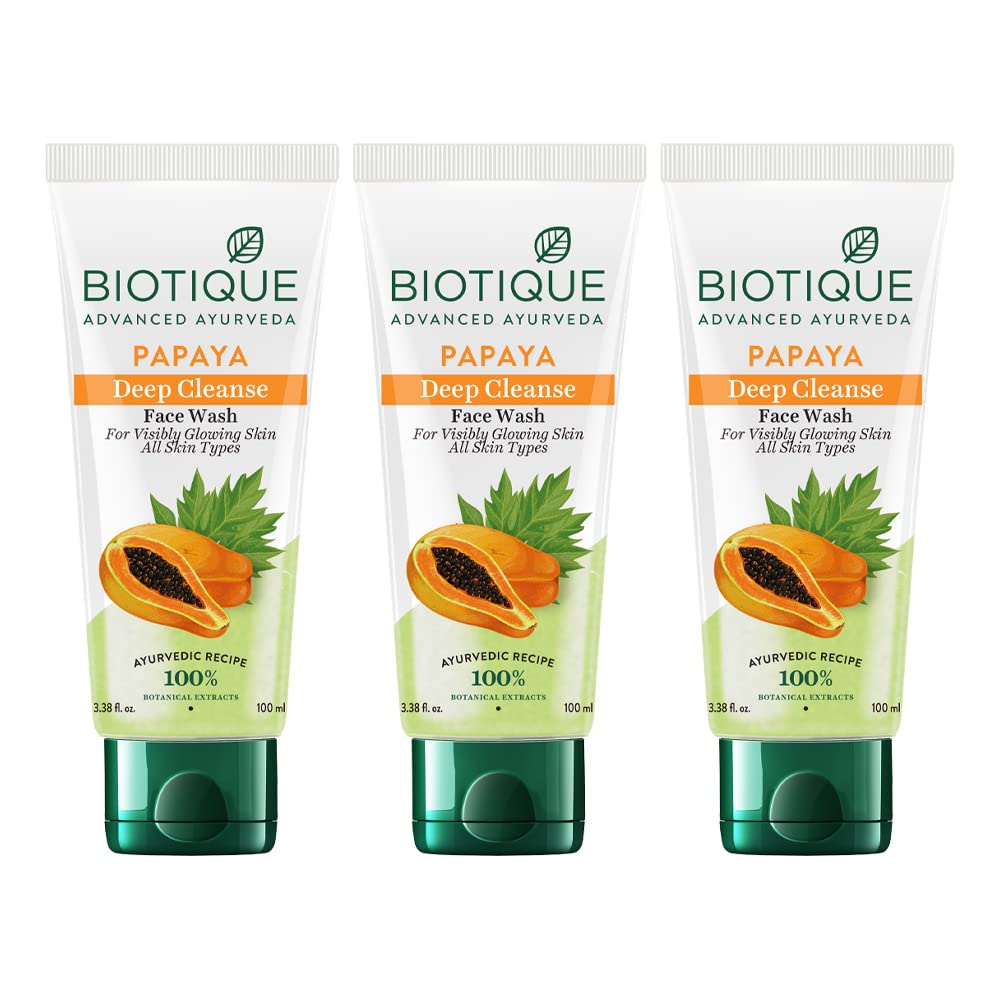 Biotique Papaya Deep Cleanse Face Wash 100Ml* 3
