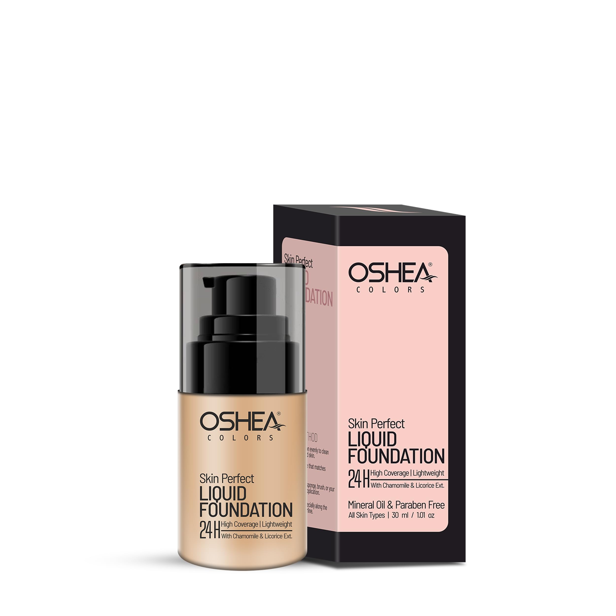 Oshea Colors Skin Perfect Liquid Foundation | Long Lasting 24Hrs Coverage | Lightweight Smooth Blend For Flawless & Radiant Skin