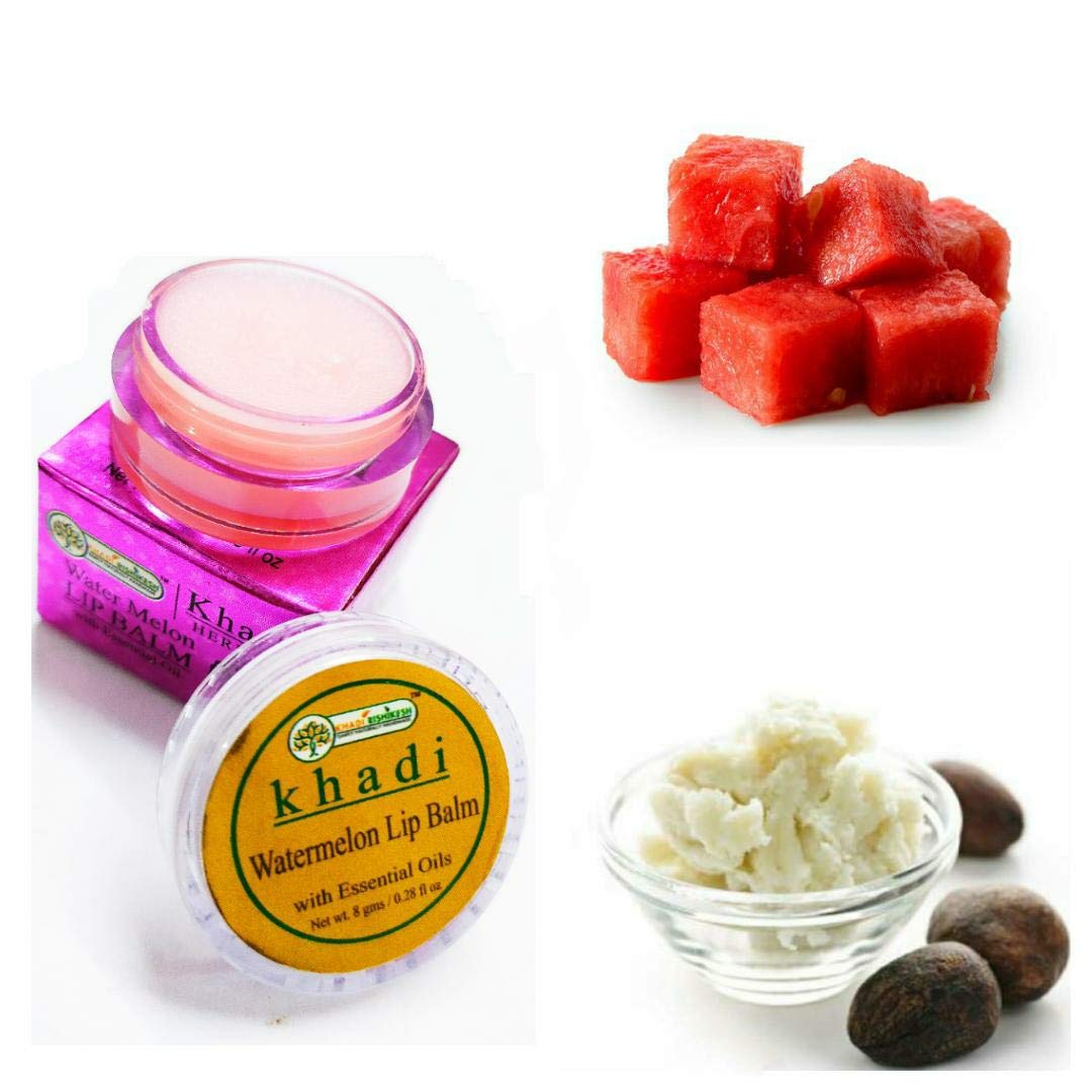 Herbal Watermelon Lip Balm For Dry & Chapped Lips | Deep Moisturizing Lip Care | Hydrating & Nourishing Formula | Soft, Smooth &