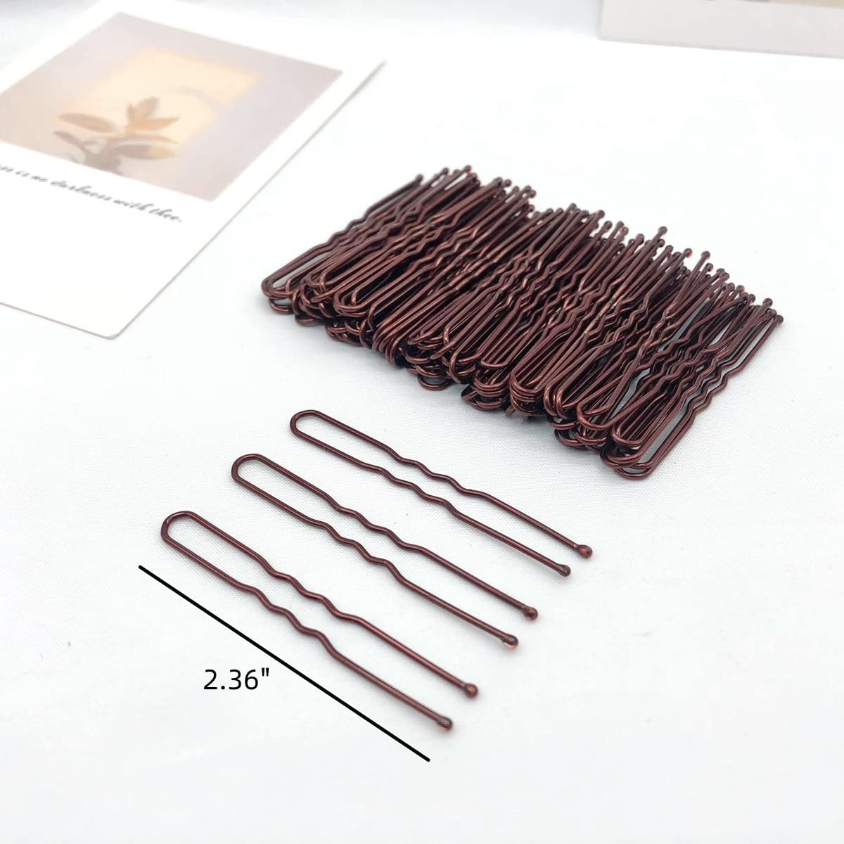 U Shaped Hair Pins Pins Bun Hair Pins,Wedding Bridal Brown Hair Pins (Brown)