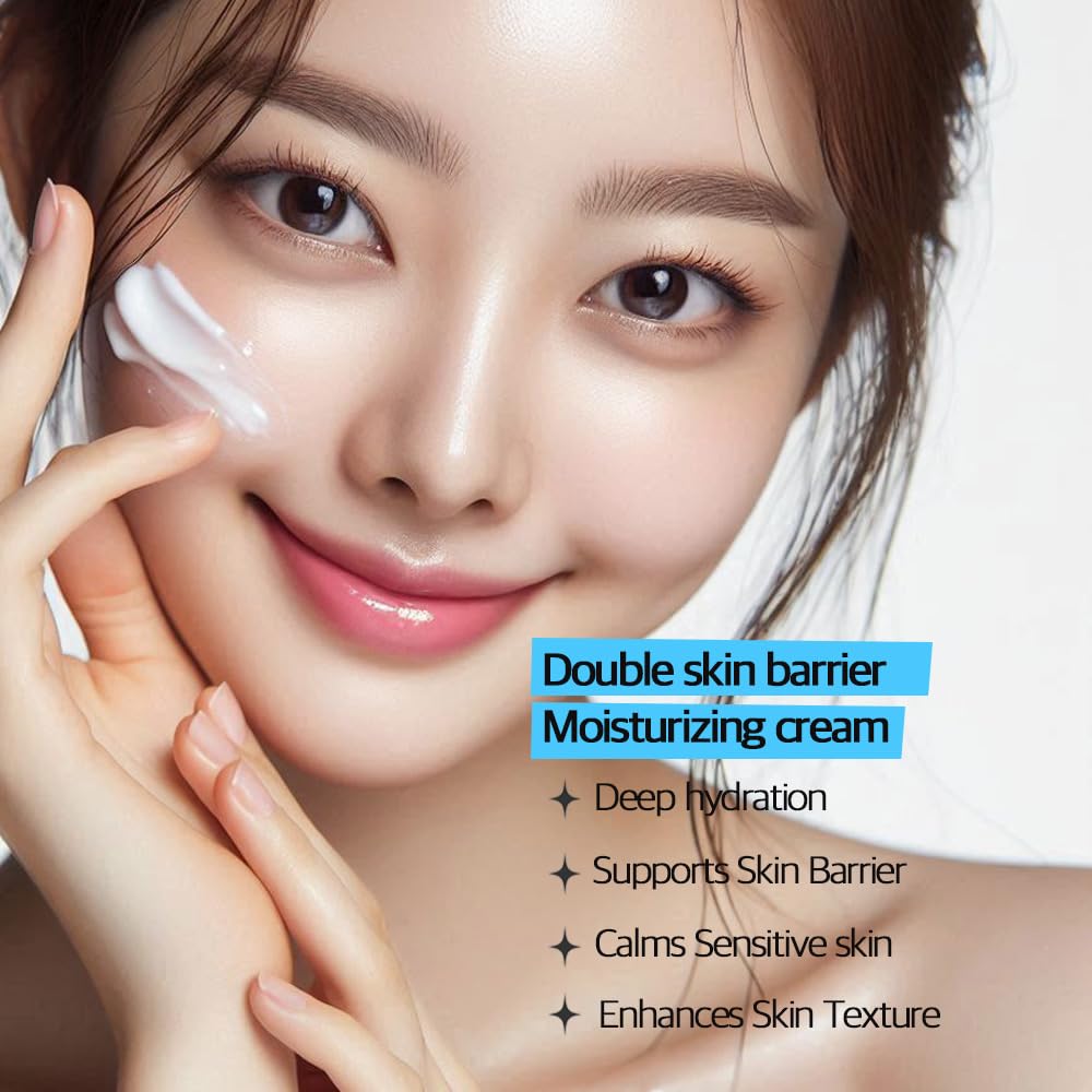 Fabyou Ceramide Panthenol Skin Barrier Support Cream 2.7 Oz - Moisturizing, Barrier Care With 8 Hyaluronic Acids. Non-Sticky, De