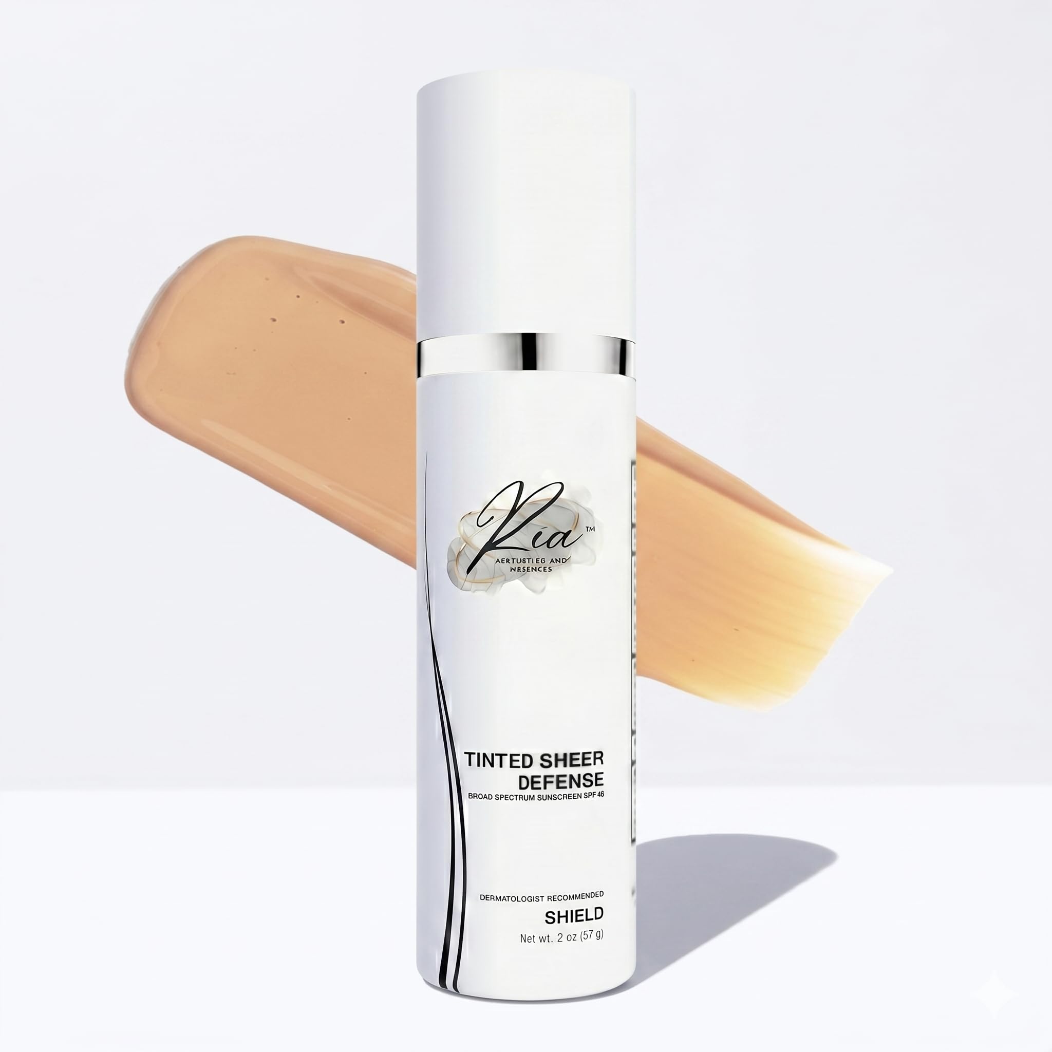 Tinted Sheer Defense Moisturizer SPF 46 Hydrating Dewy Tinted Sunscreen for Face with Zinc Oxide & Octinoxate Niacinamide & Hyal