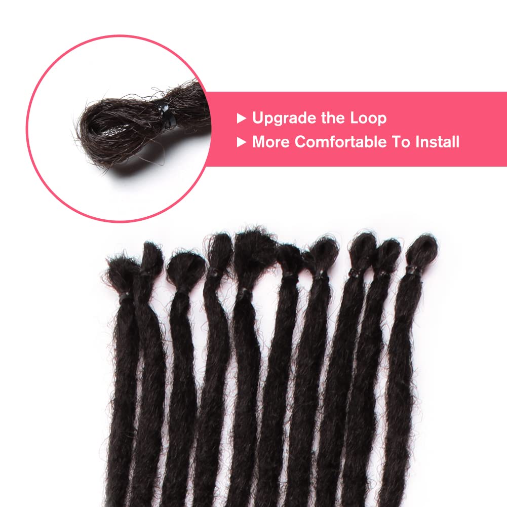 Kraler Dreadlock Extensions, 22 '' Chocolate Brown Synthetic Crochet Dreads Extensions 100% Handmade Single Ended Dreads Thin 0.